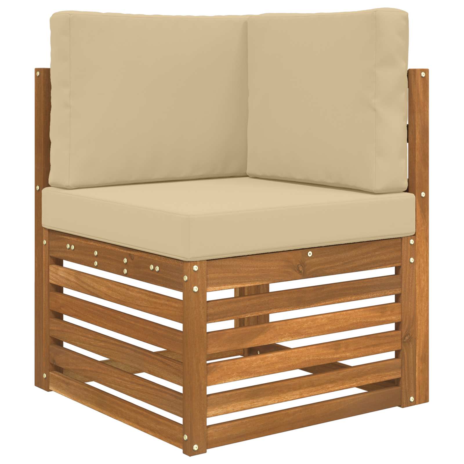 Cuscino per divano da esterno Poliestere Beige 60 x 60 cm
