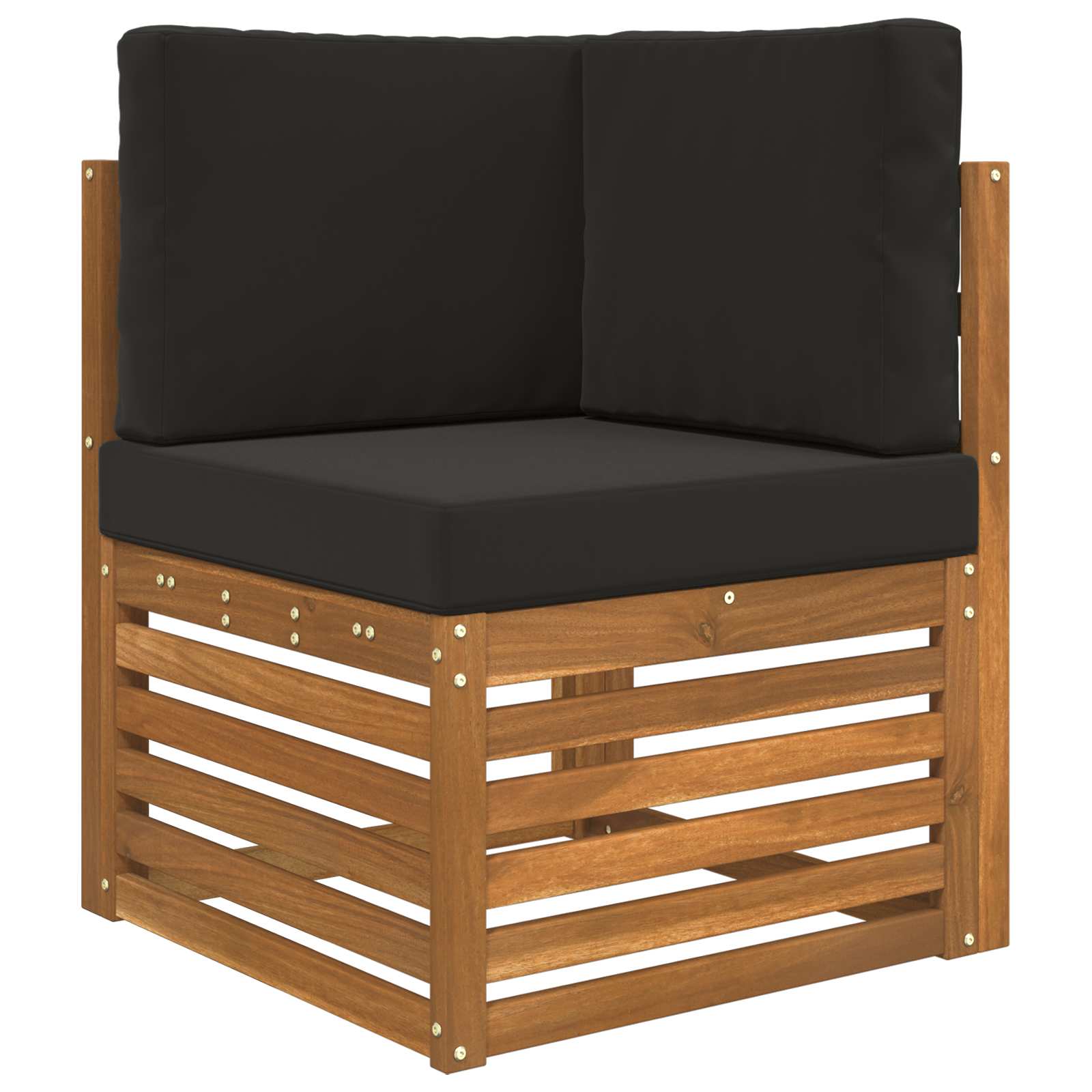 Cuscino per divano da esterno Poliestere Nero 60 x 60 cm