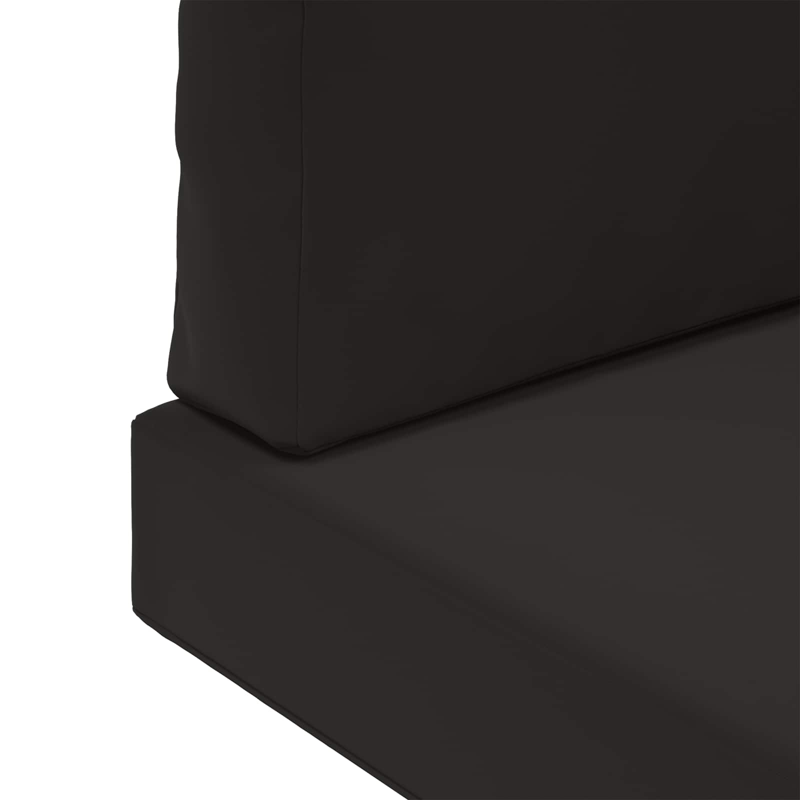 Cuscino per divano da esterno Poliestere Nero 60 x 60 cm