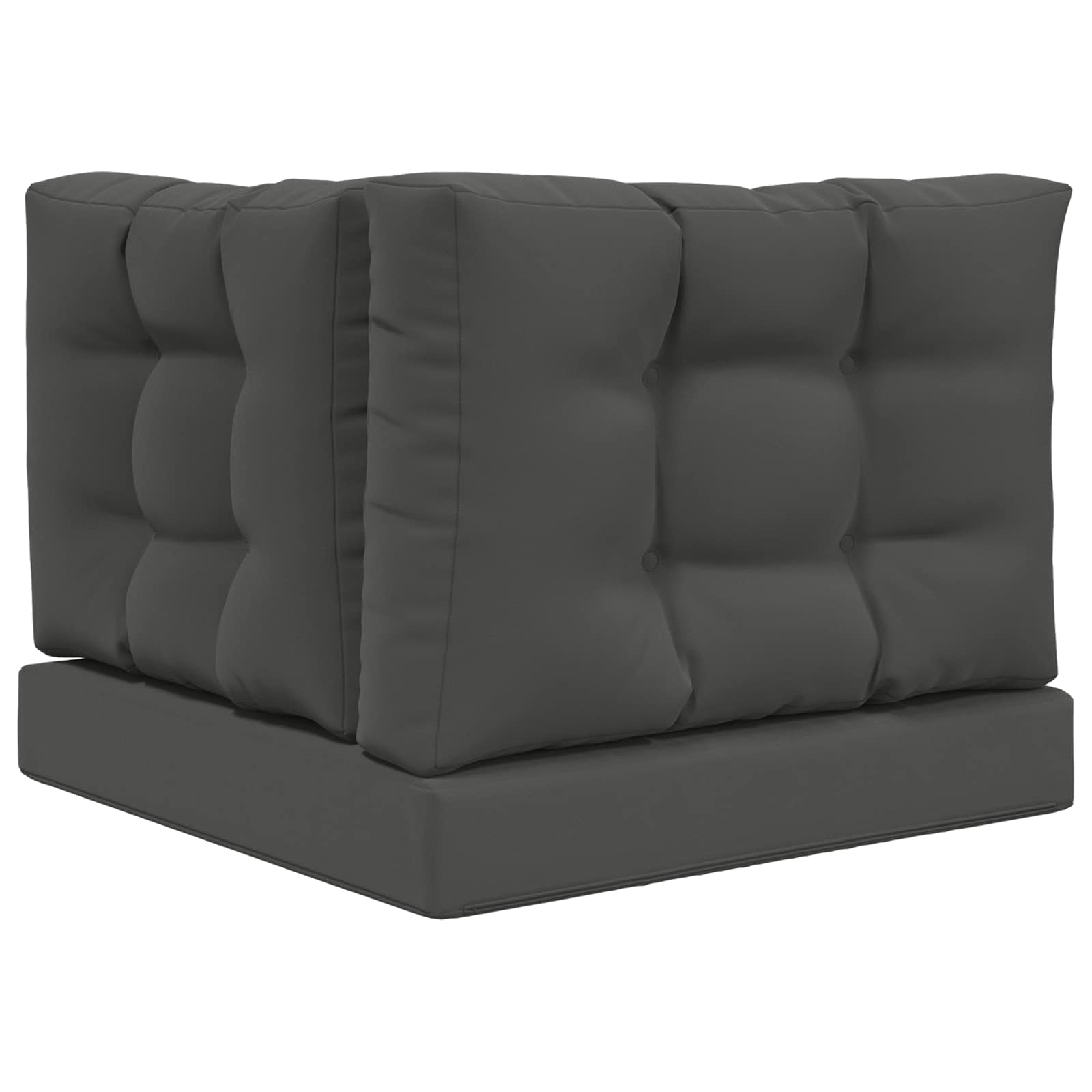 Cuscino per divano da esterno Poliestere Antracite 60 x 60 cm