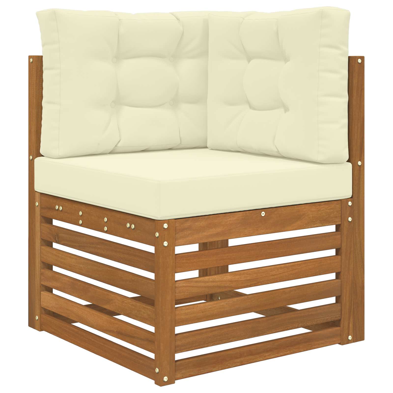 Cuscino per divano da esterno Poliestere Crema 60 x 60 cm