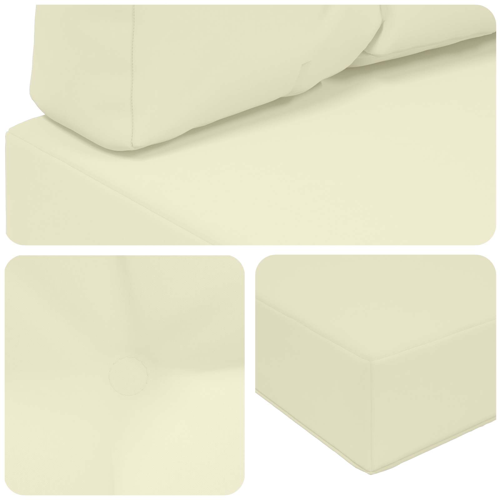 Cuscino per divano da esterno Poliestere Crema 60 x 60 cm