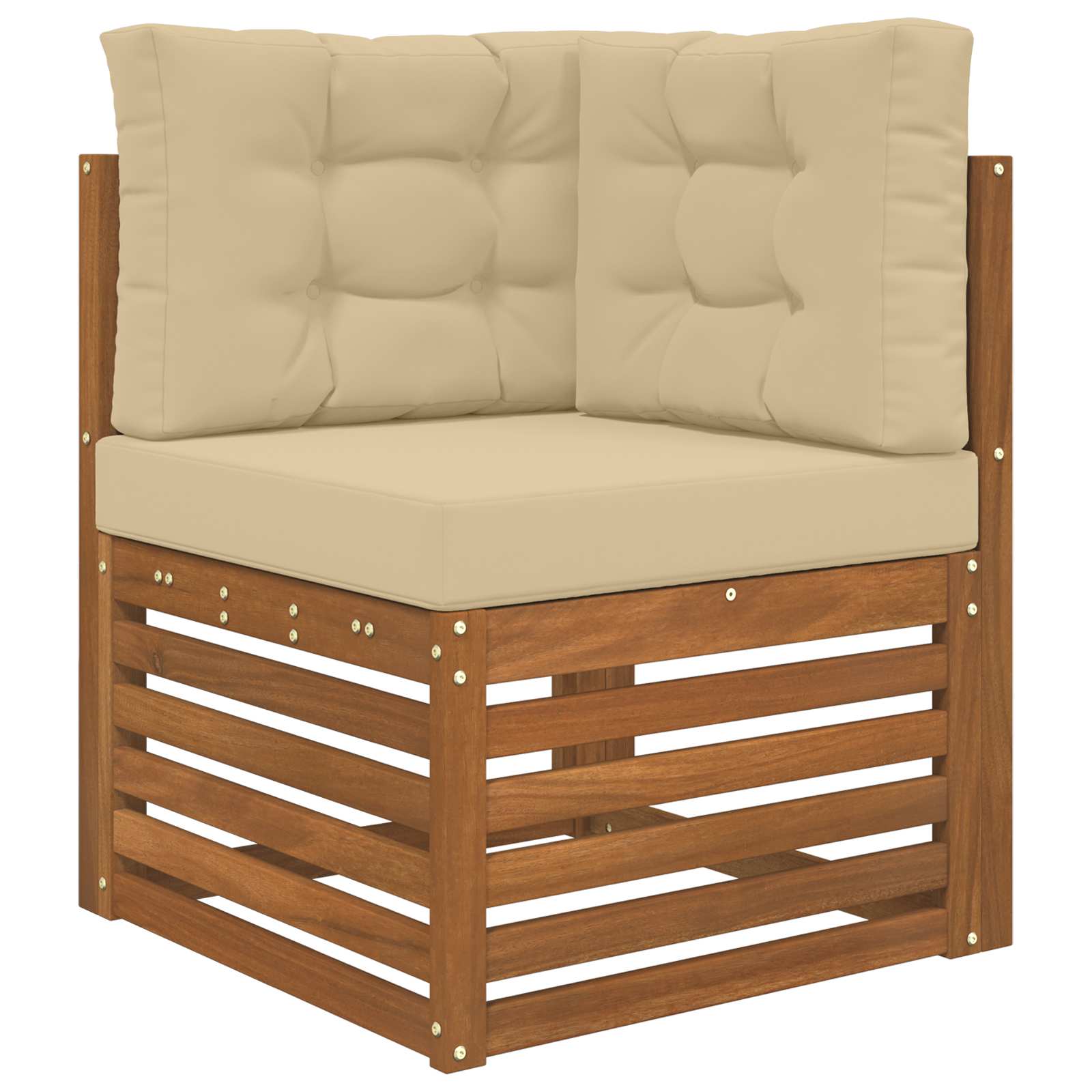 Cuscino per divano da esterno Poliestere Beige 60 x 60 cm
