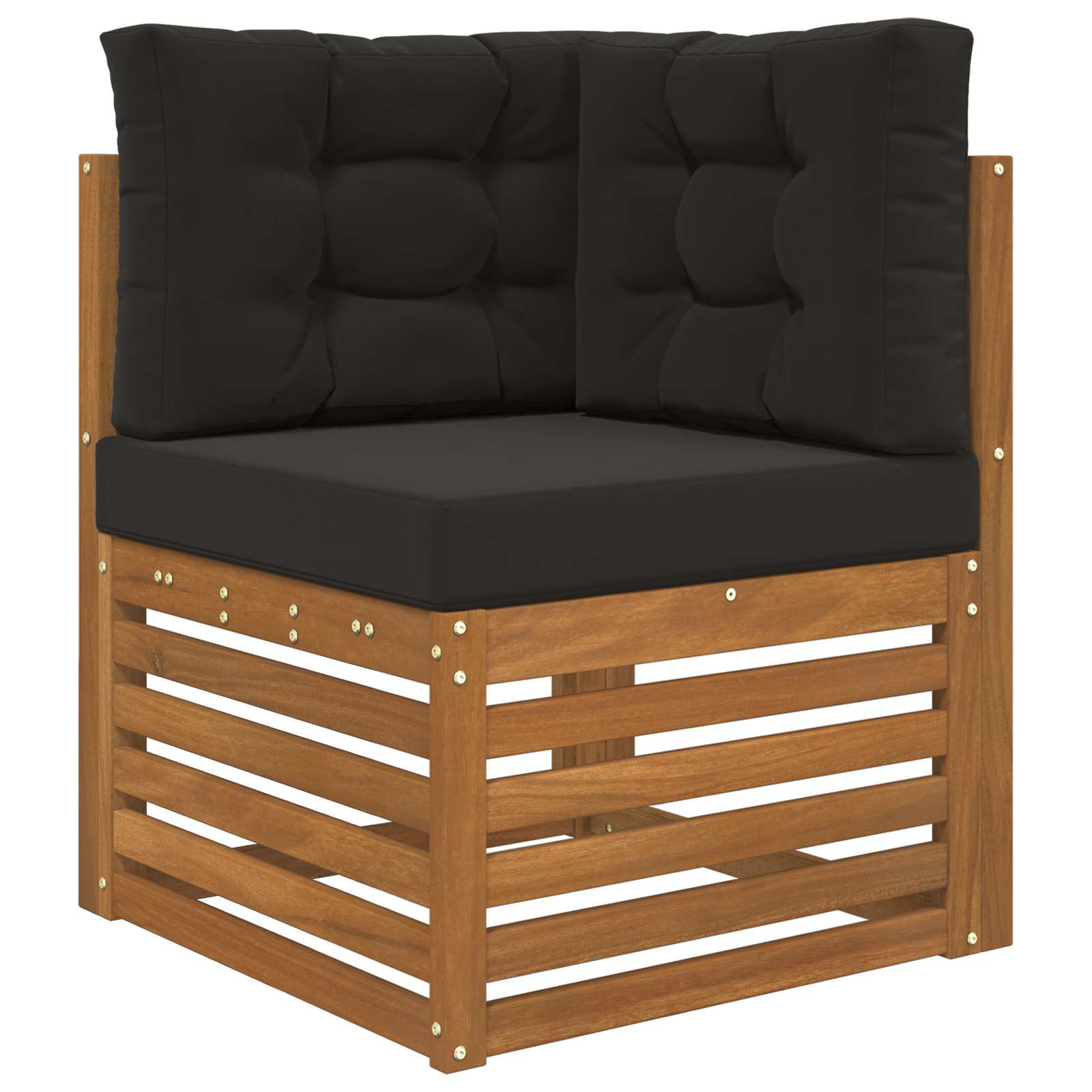 Cuscino per divano da esterno Poliestere Nero 60 x 60 cm