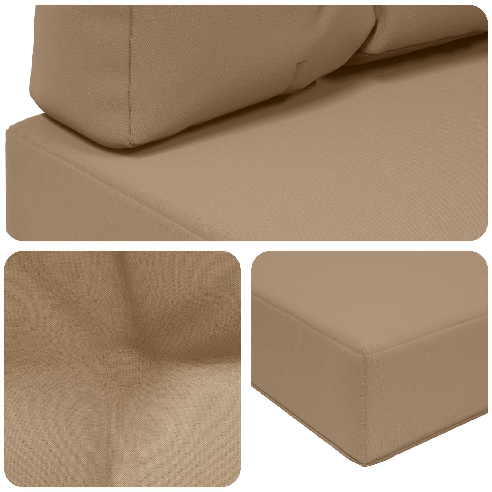 Cuscino per divano da esterno Poliestere Tortora 60 x 60 cm
