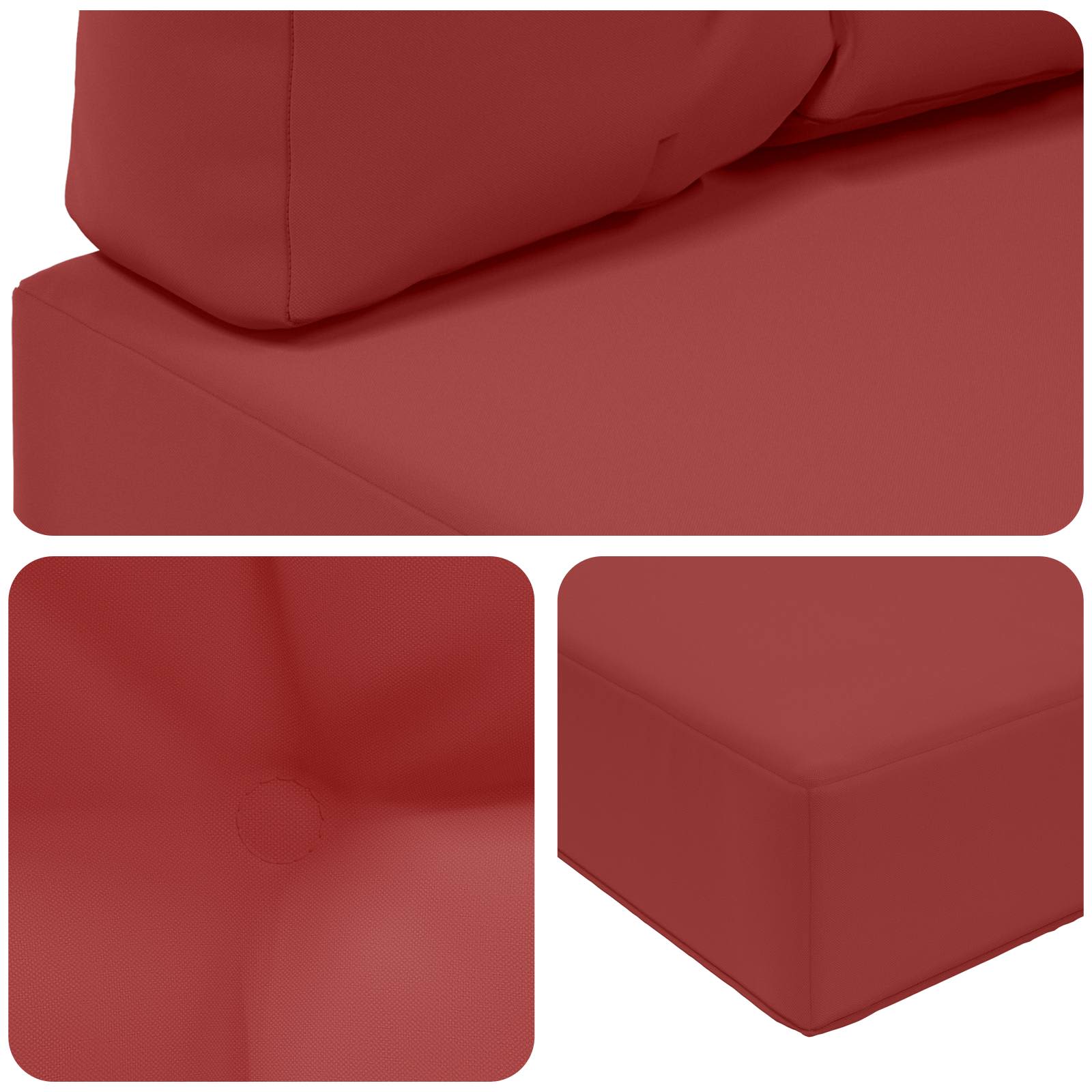 Cuscino per divano da esterno Poliestere Rosso vino 60 x 60 cm