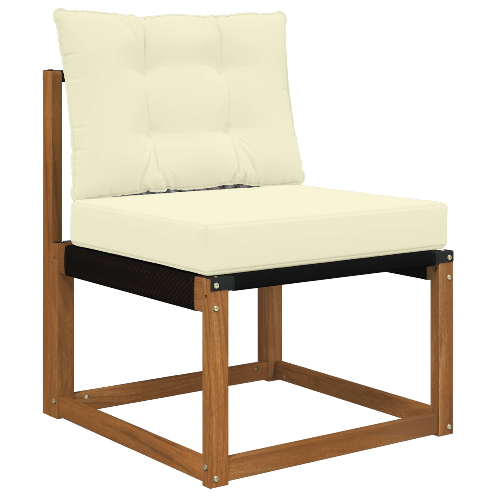 Cuscino per divano da esterno Poliestere Crema 60 x 50,5 cm