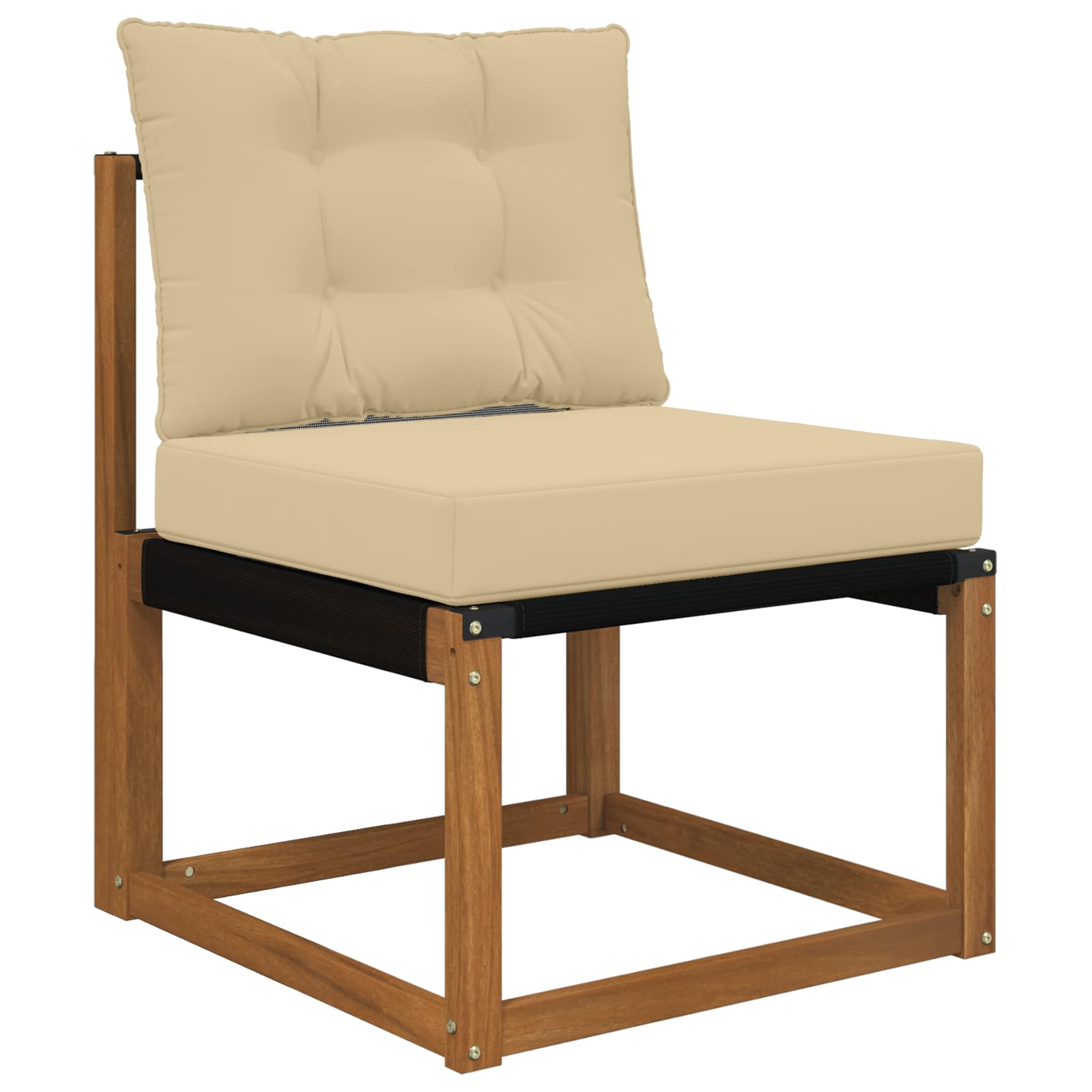 Cuscino per divano da esterno Poliestere Beige 60 x 50,5 cm