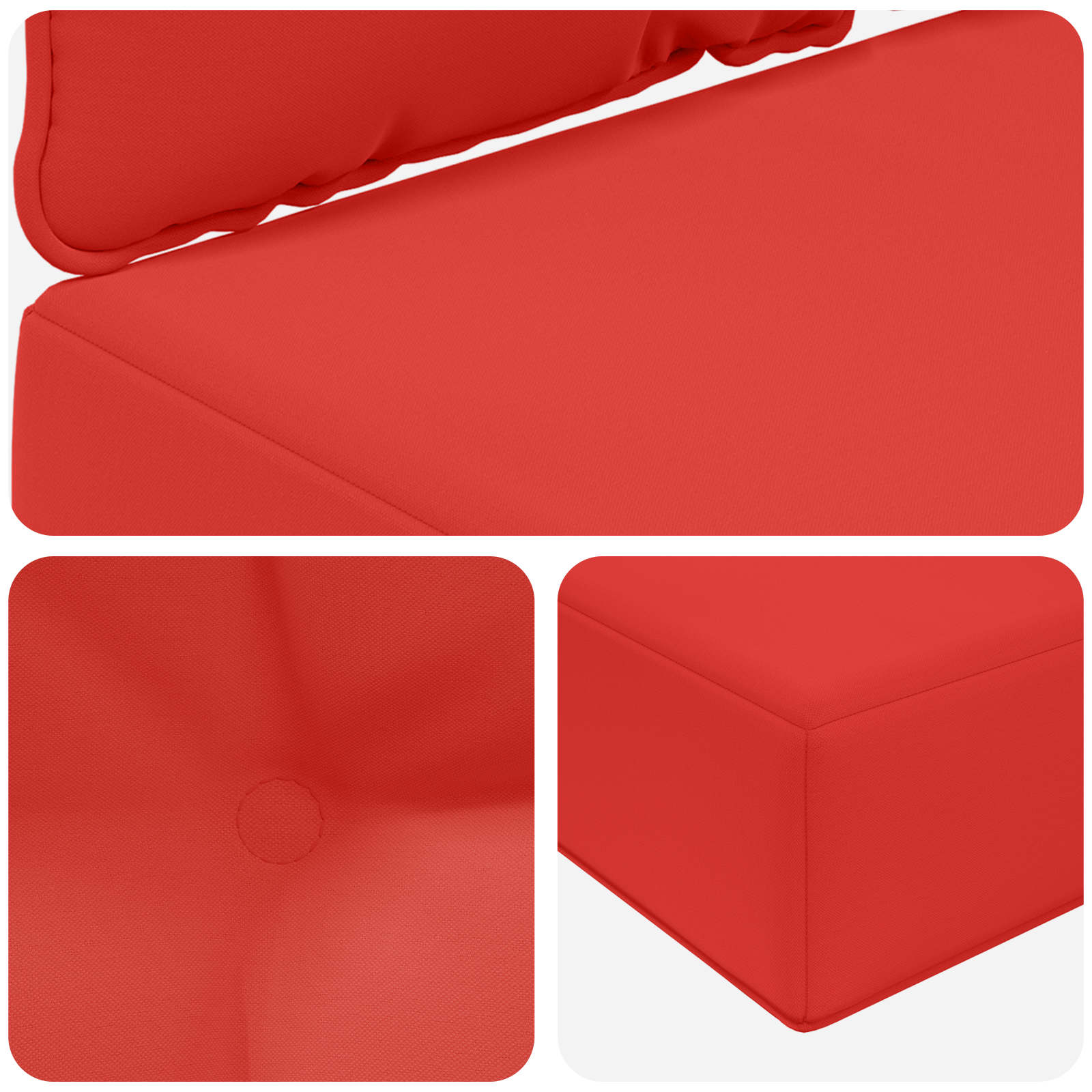 Cuscino per divano da esterno Poliestere Rosso 60 x 50,5 cm