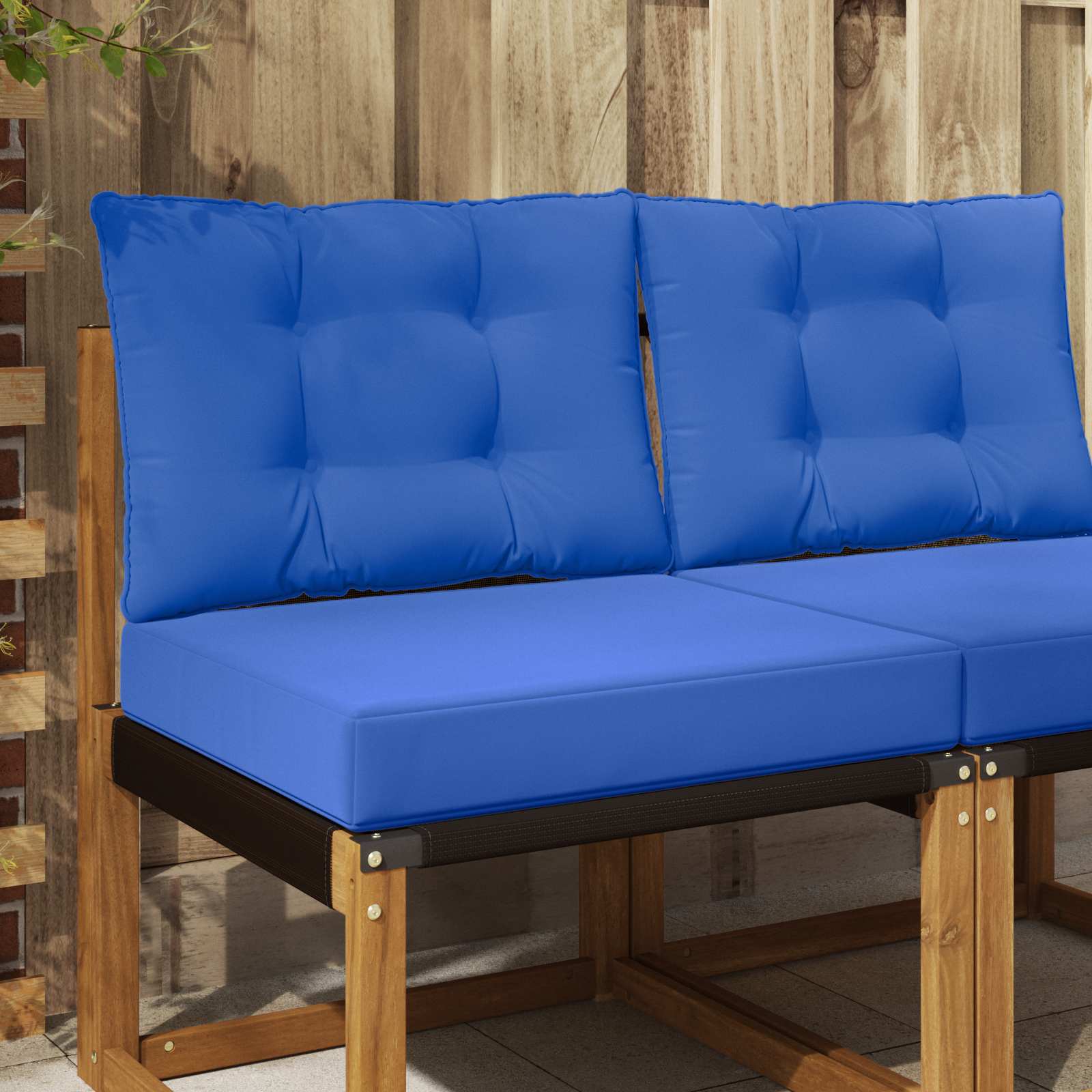 Cuscino per divano da esterno Poliestere Blu Reale 60 x 50,5 cm