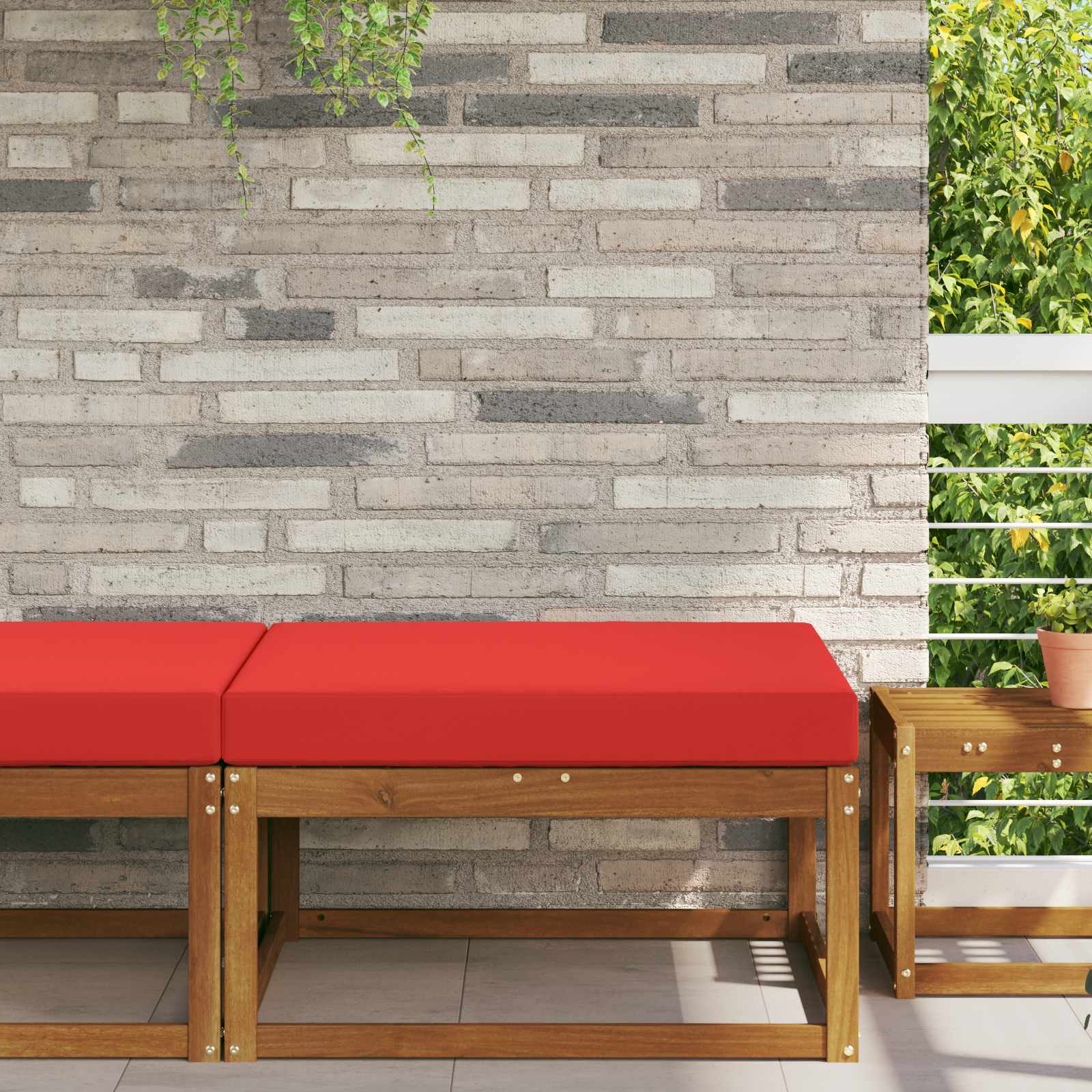 Cuscino per divano da esterno Poliestere Rosso 80 x 80 cm