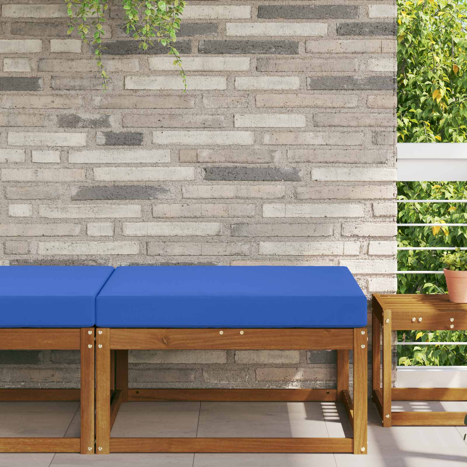 Cuscino per divano da esterno Poliestere Blu Reale 80 x 80 cm