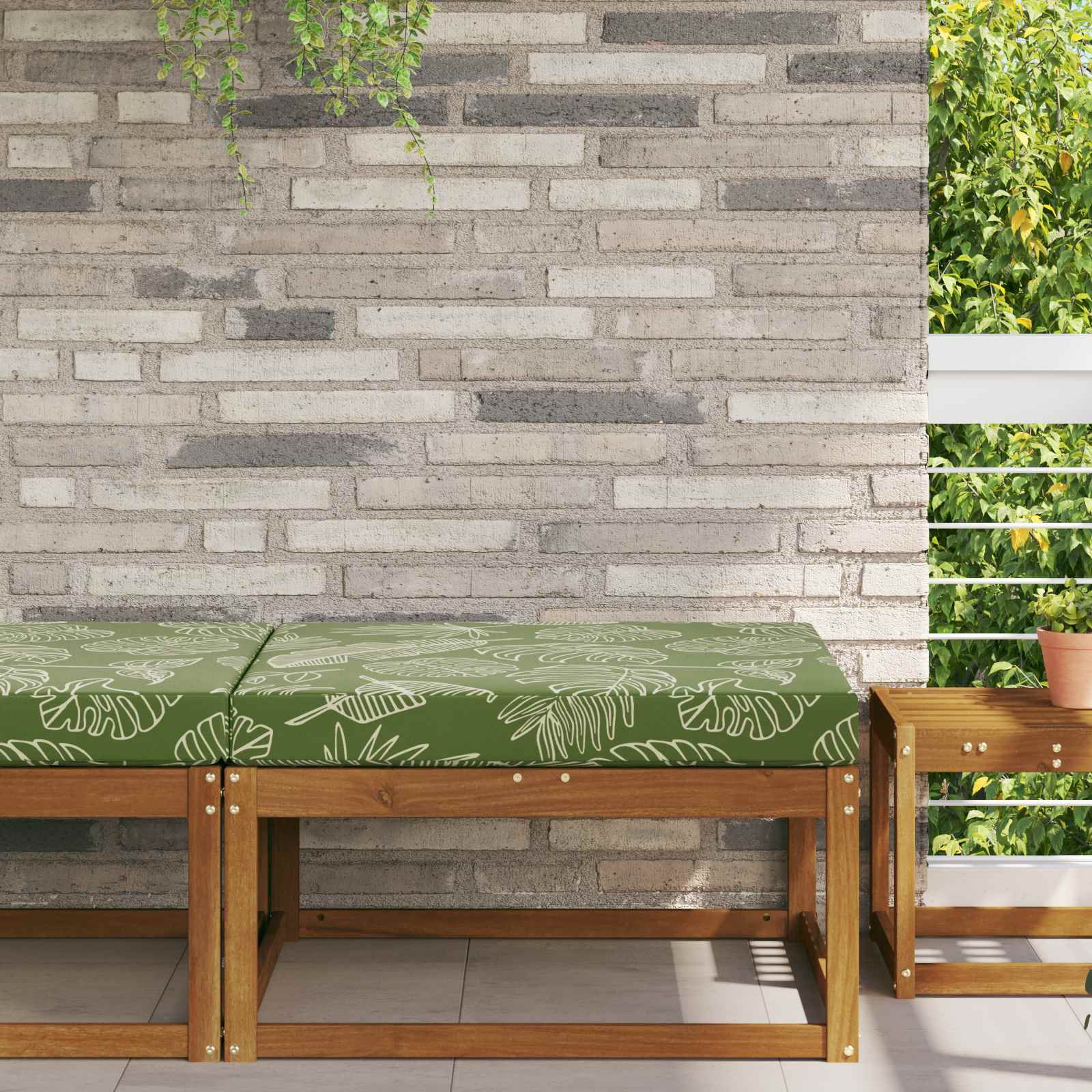 Cuscino per divano da esterno Poliestere Design a foglia