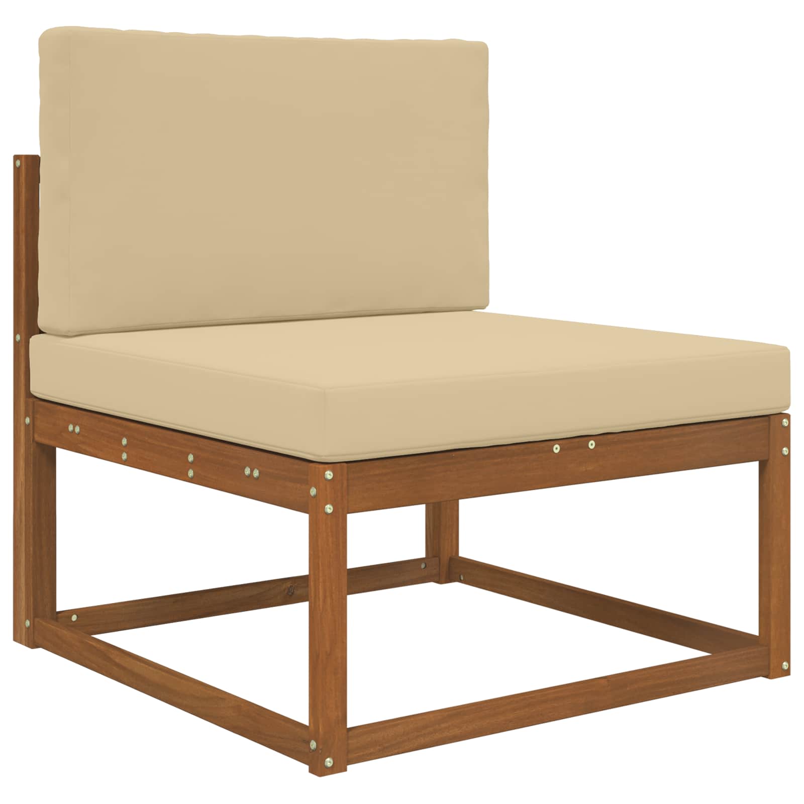 Cuscino per divano da esterno Poliestere Beige 80 x 80 cm