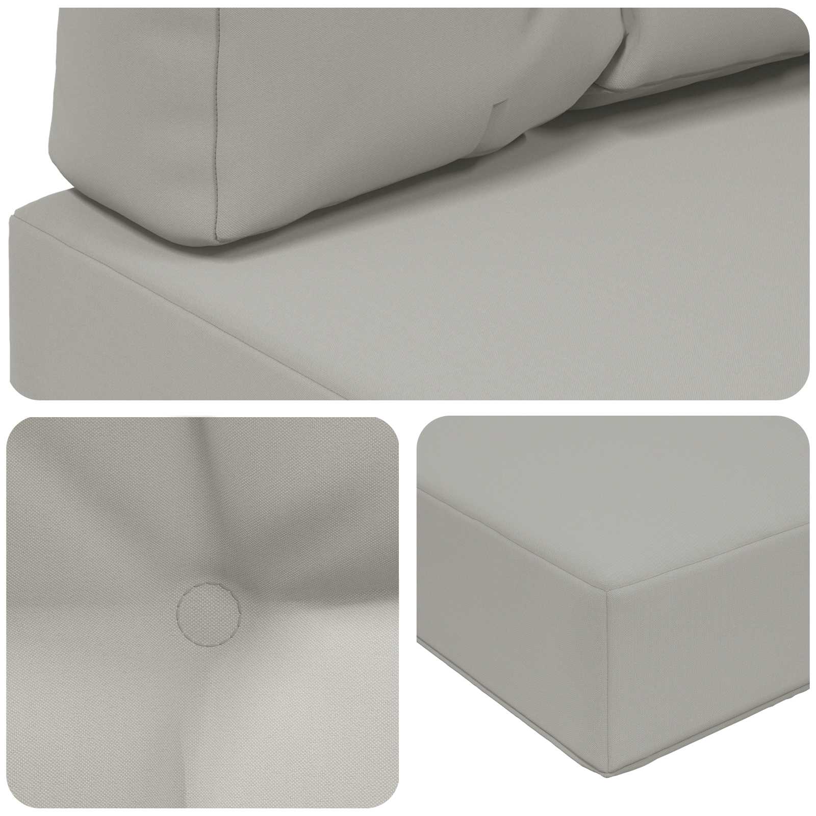 Cuscino per divano da esterno Poliestere Grigio 80 x 80 cm