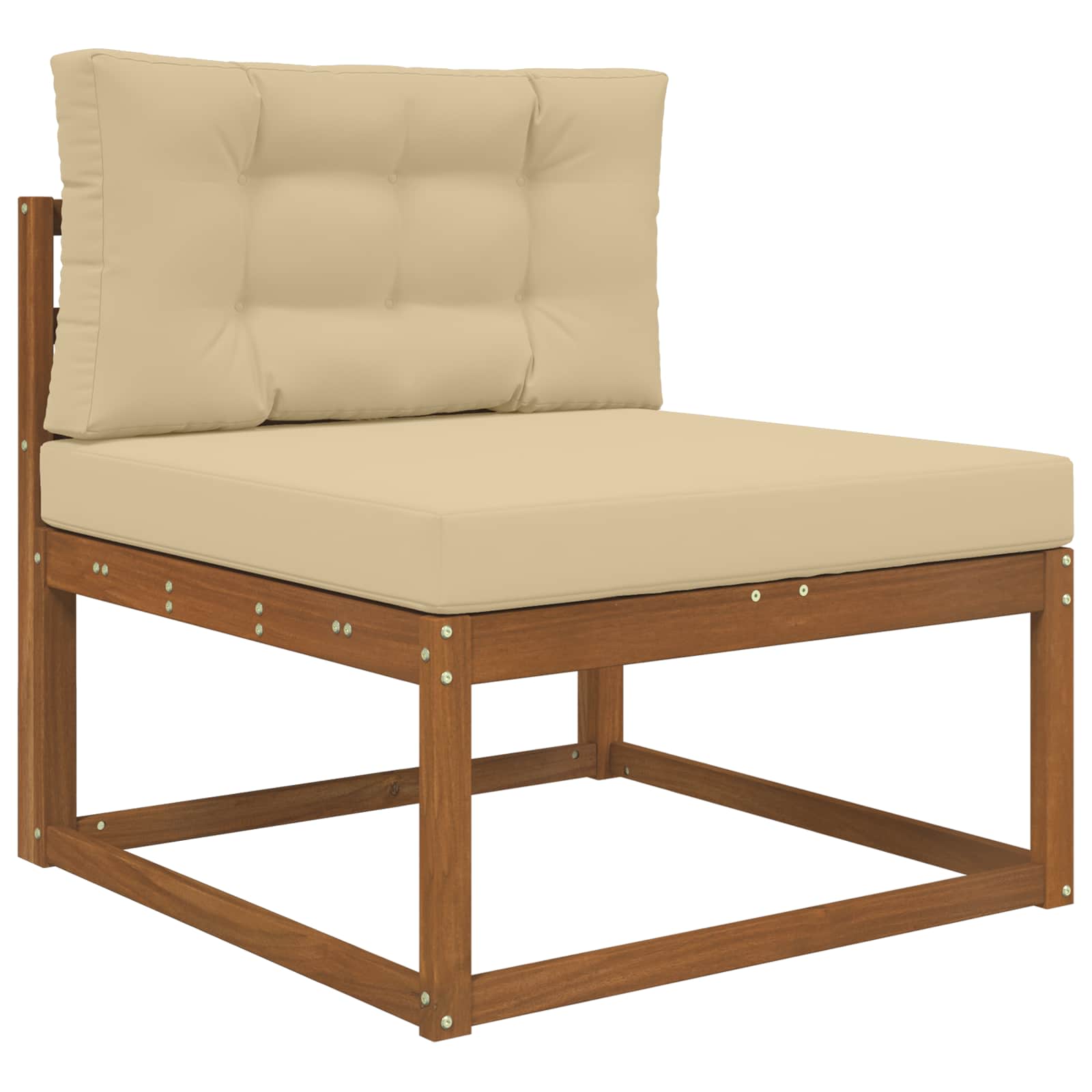 Cuscino per divano da esterno Poliestere Beige 80 x 80 cm