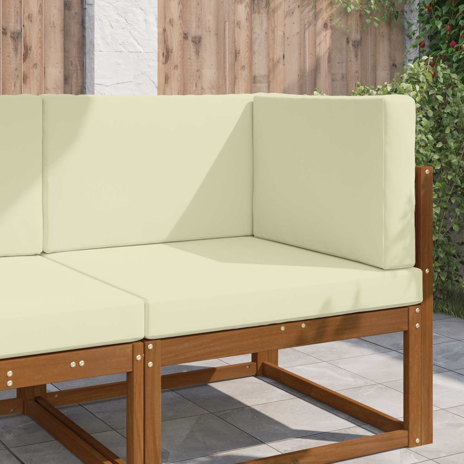 Cuscino per divano da esterno Poliestere Crema 80 x 80 cm
