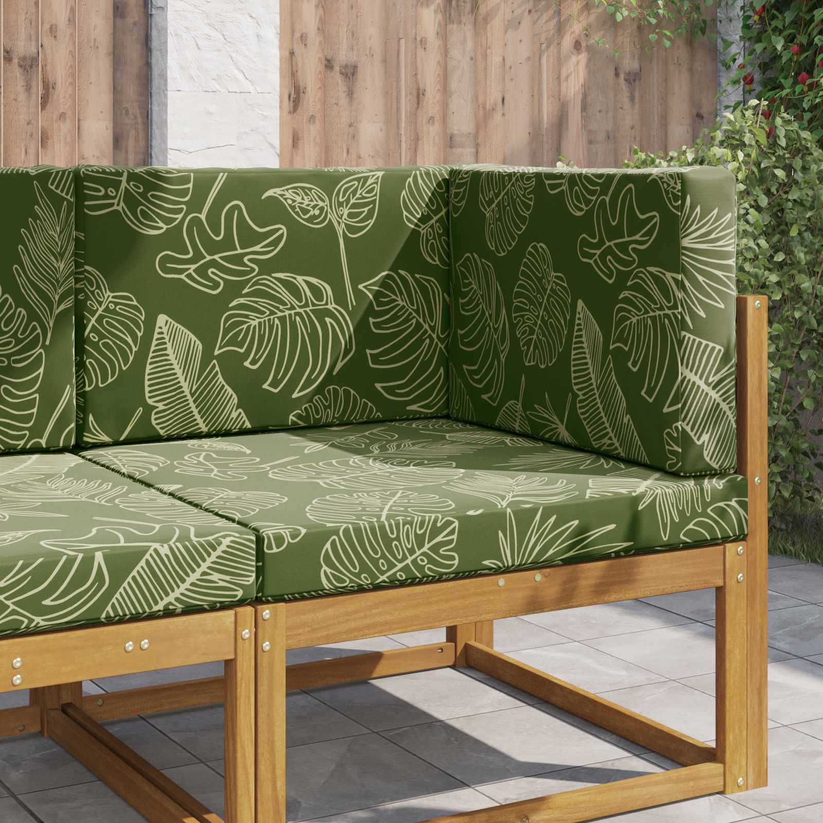 Cuscino per divano da esterno Poliestere Design a foglia