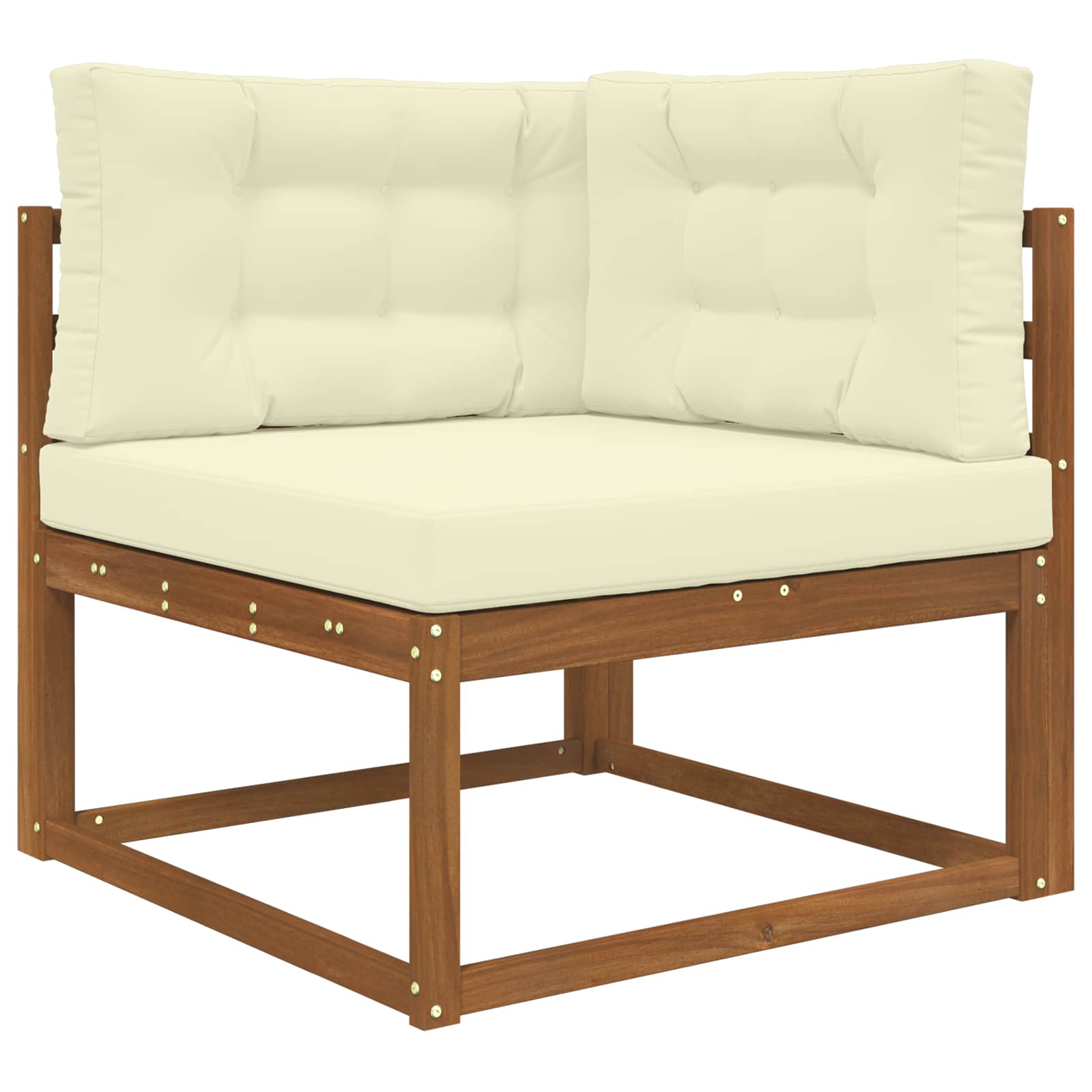 Cuscino per divano da esterno Poliestere Crema 80 x 80 cm