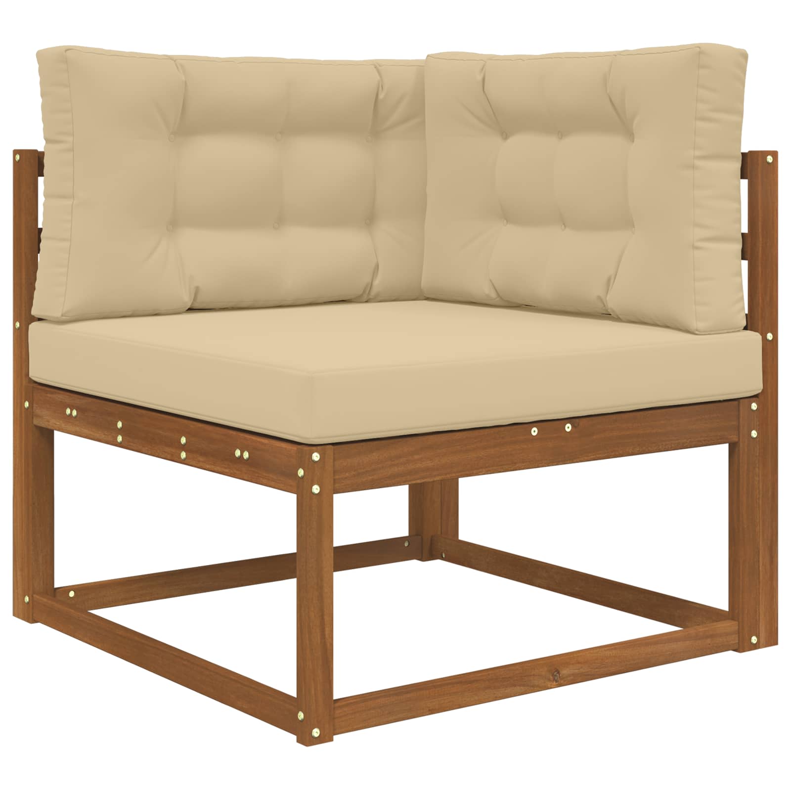 Cuscino per divano da esterno Poliestere Beige 80 x 80 cm