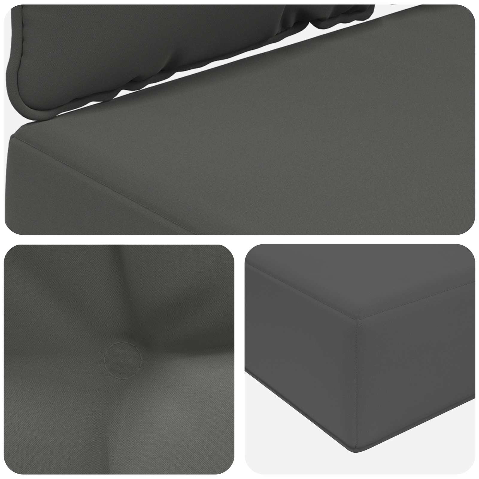 Cuscino per divano da esterno Poliestere Antracite 80 x 68,5 cm