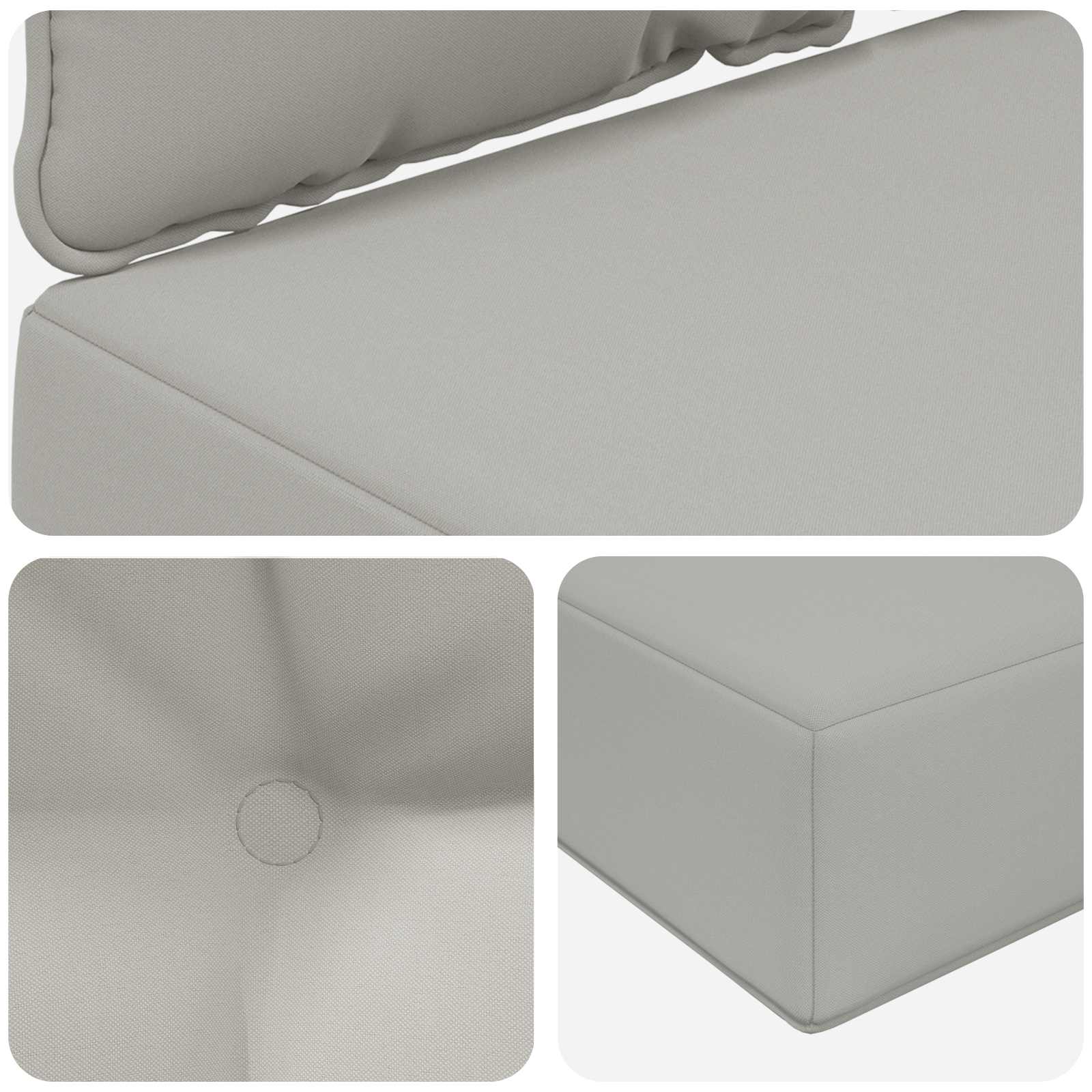 Cuscino per divano da esterno Poliestere Grigio 80 x 68,5 cm