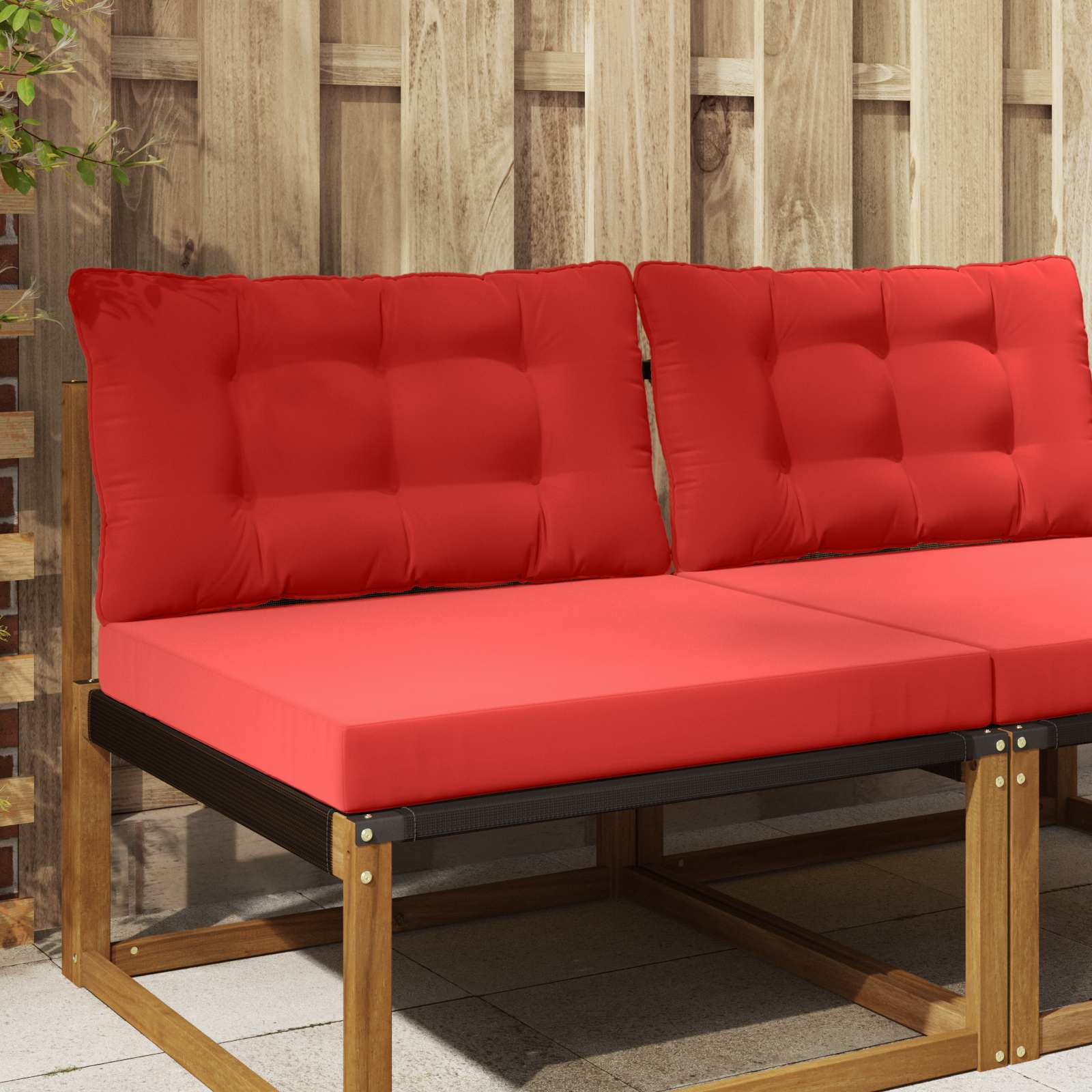 Cuscino per divano da esterno Poliestere Rosso 80 x 68,5 cm