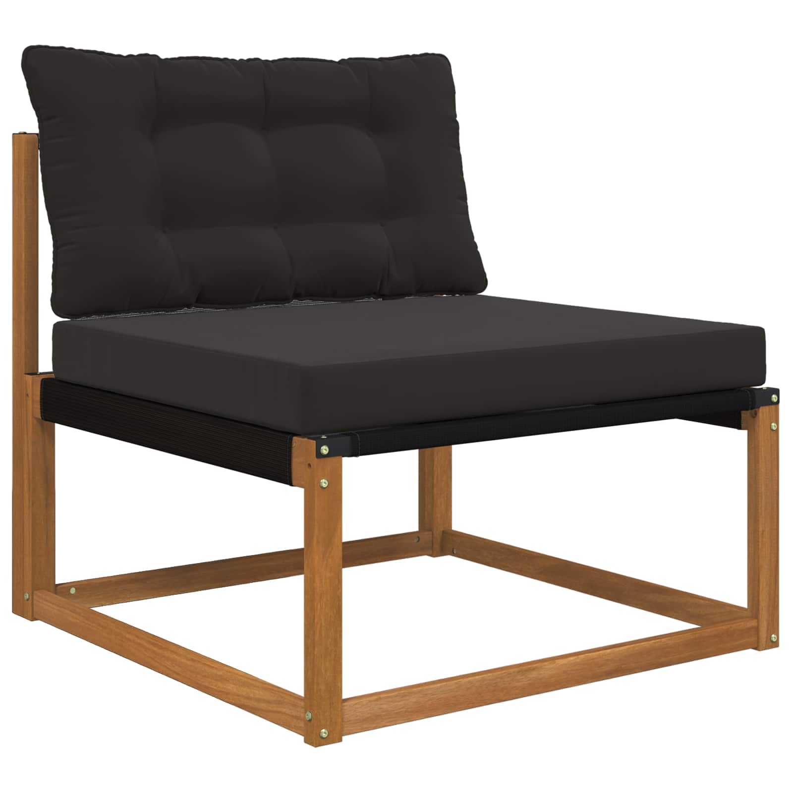 Cuscino per divano da esterno Poliestere Nero 80 x 68,5 cm