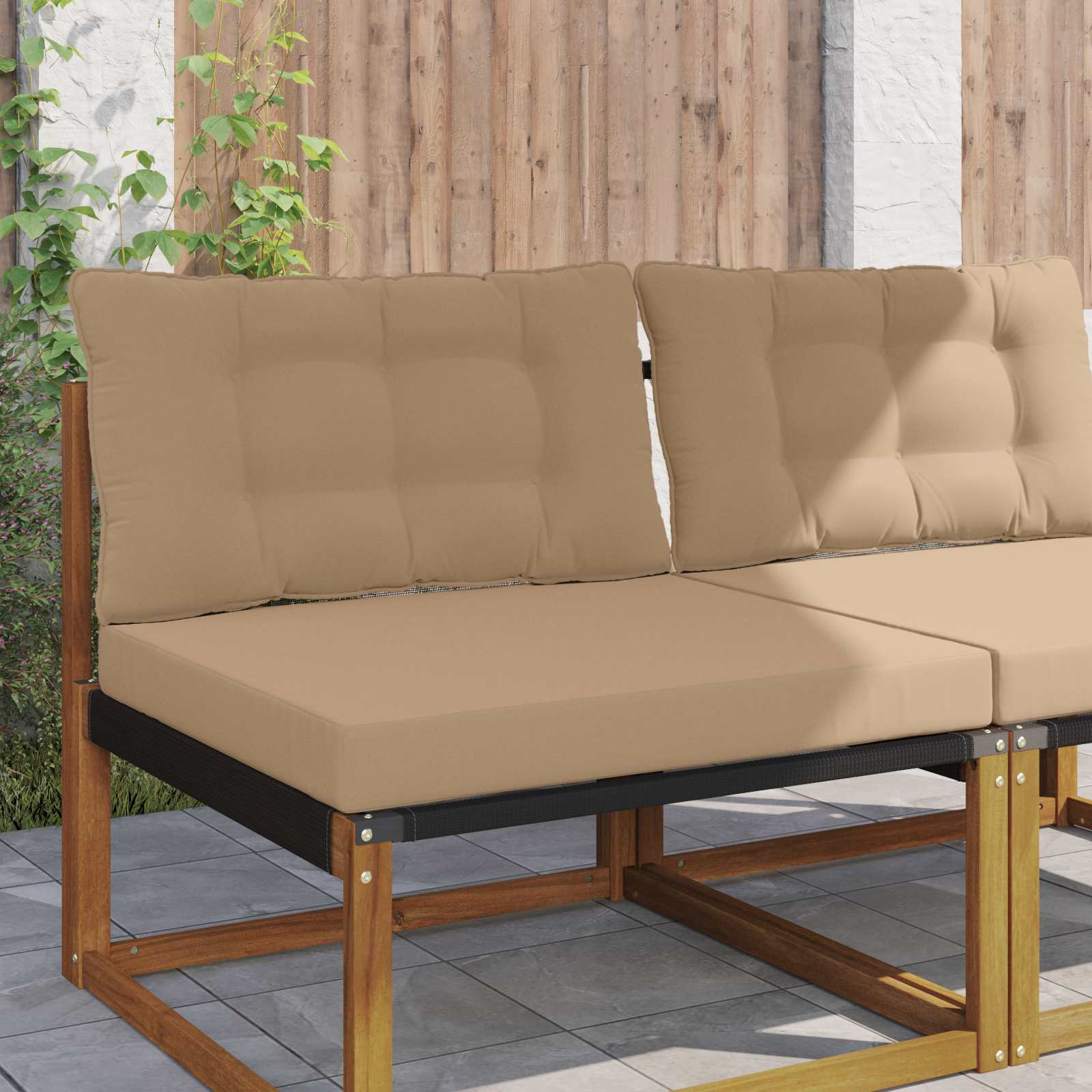 Cuscino per divano da esterno Poliestere Tortora 80 x 68,5 cm