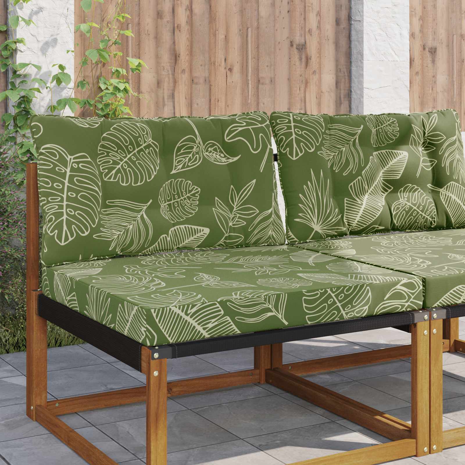 Cuscino per divano da esterno Poliestere Design a foglia