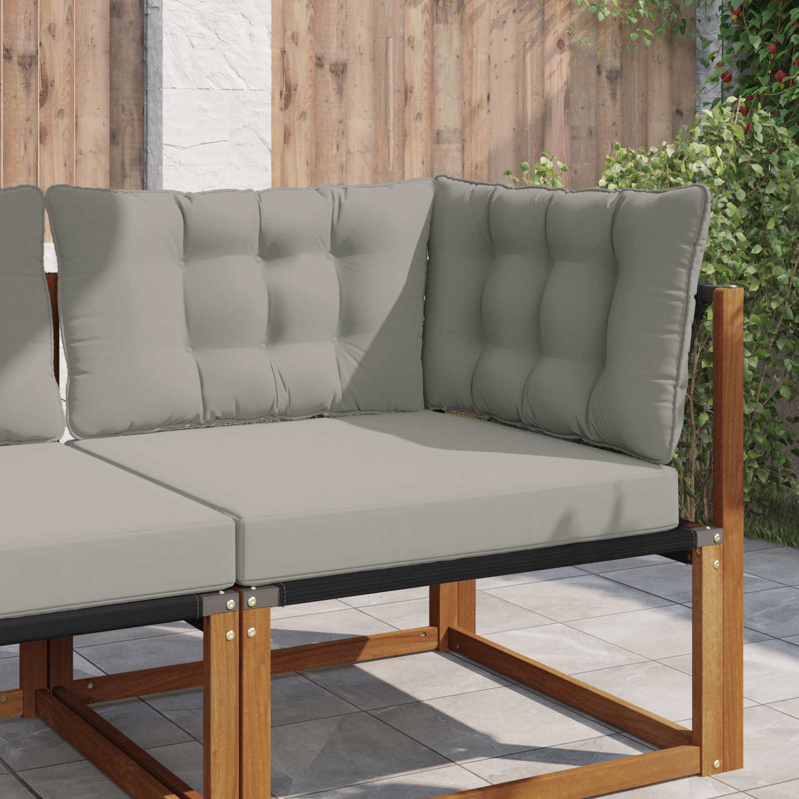Cuscino per divano da esterno Poliestere Grigio 68,5 x 68,5 cm