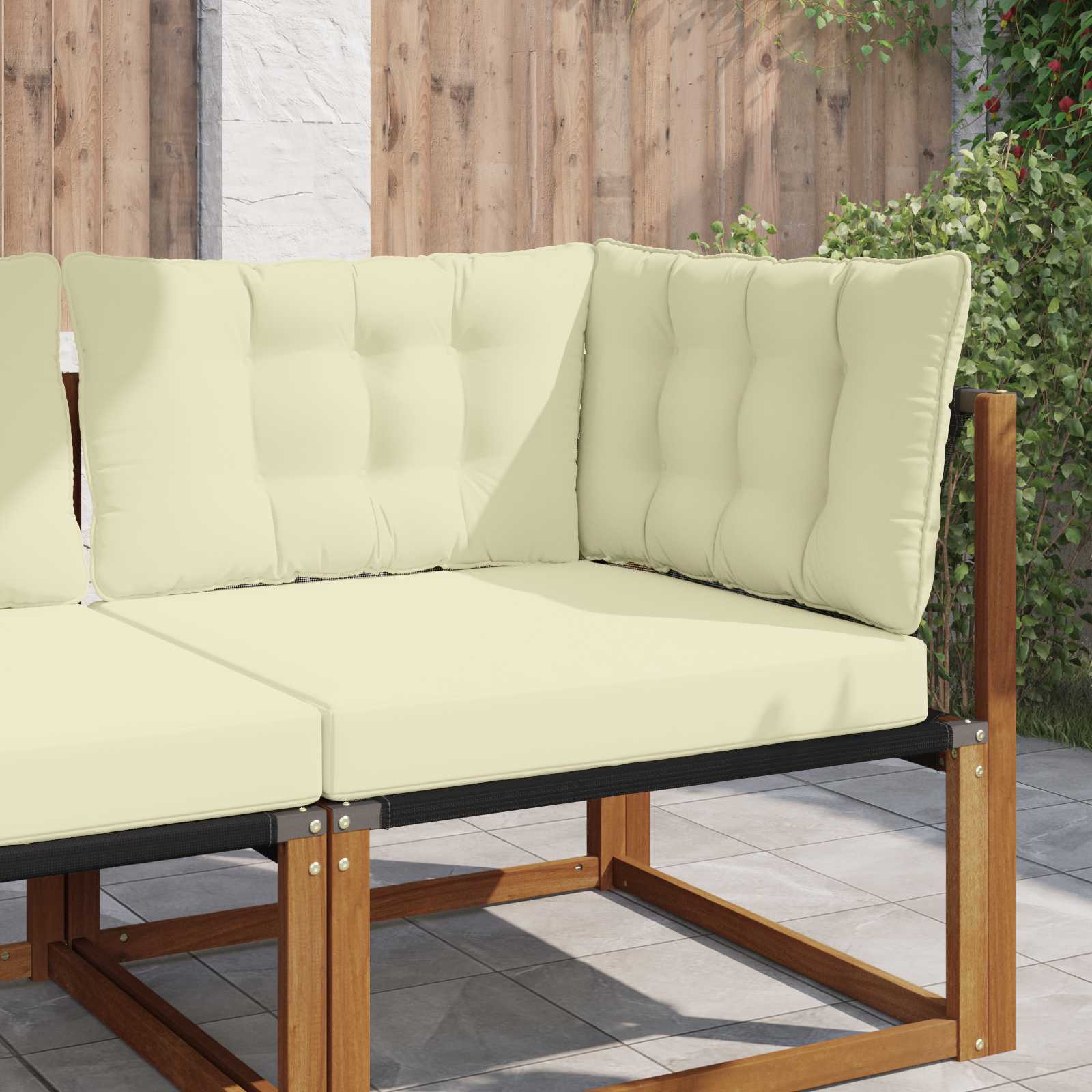 Cuscino per divano da esterno Poliestere Crema 68,5 x 68,5 cm