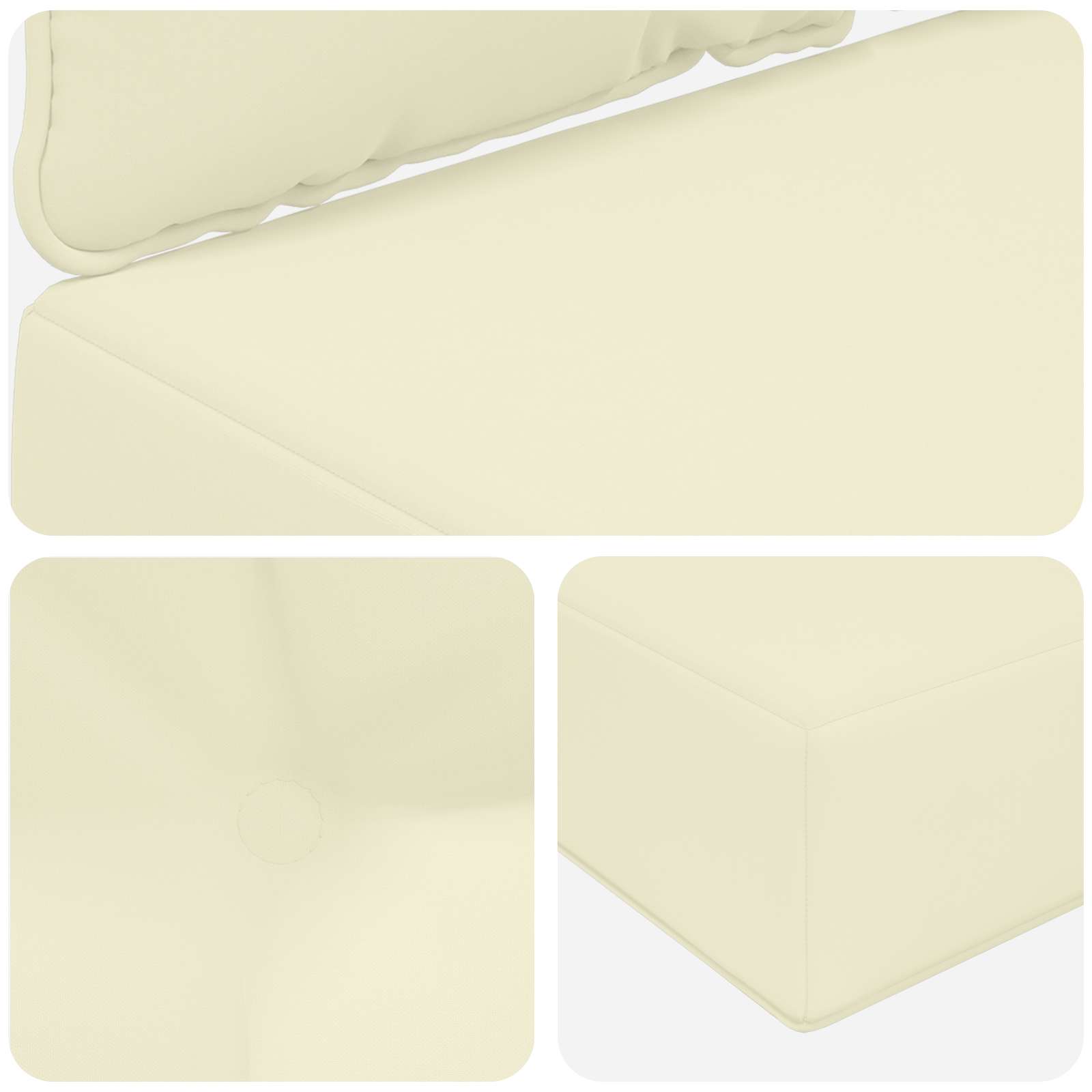 Cuscino per divano da esterno Poliestere Crema 68,5 x 68,5 cm