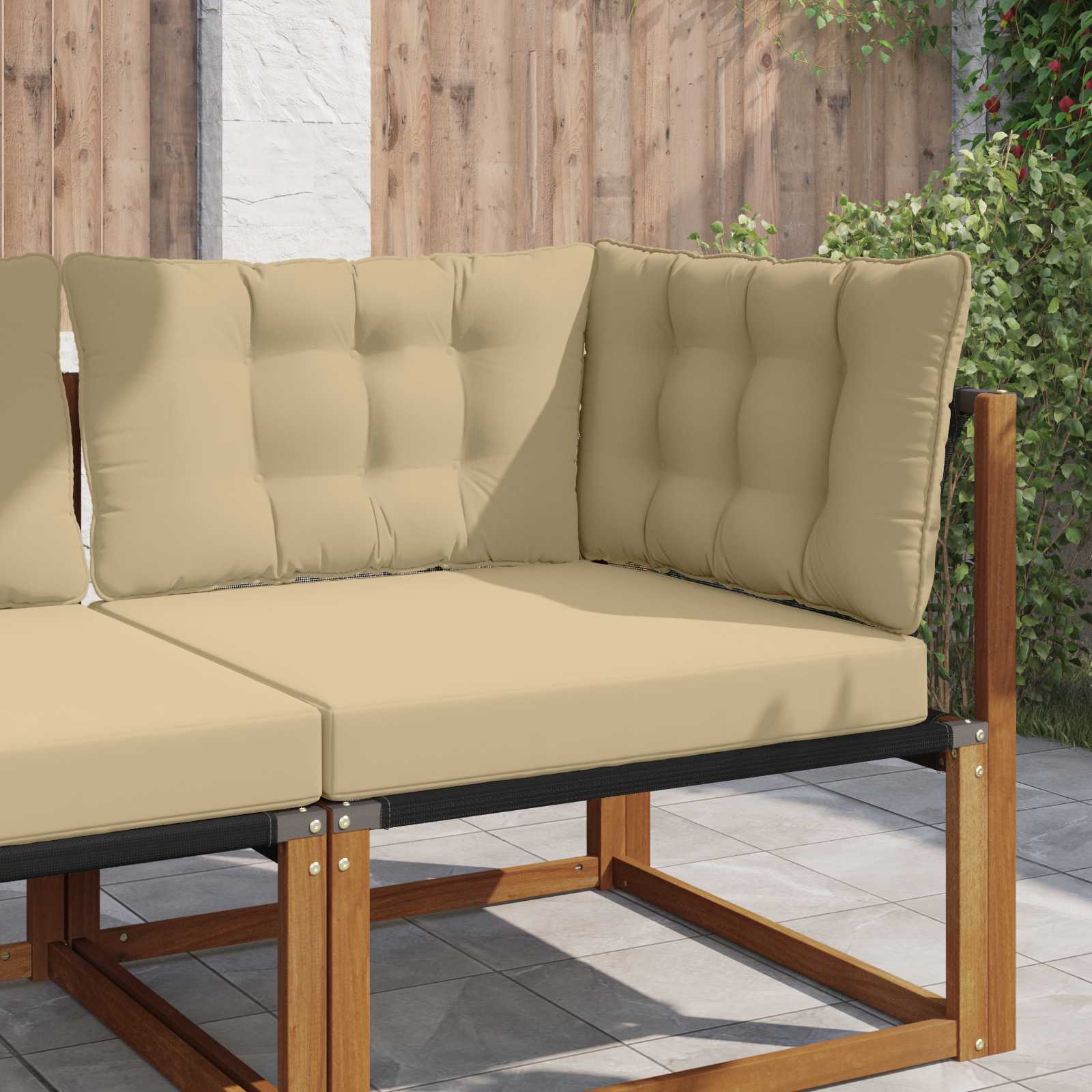 Cuscino per divano da esterno Poliestere Beige 68,5 x 68,5 cm