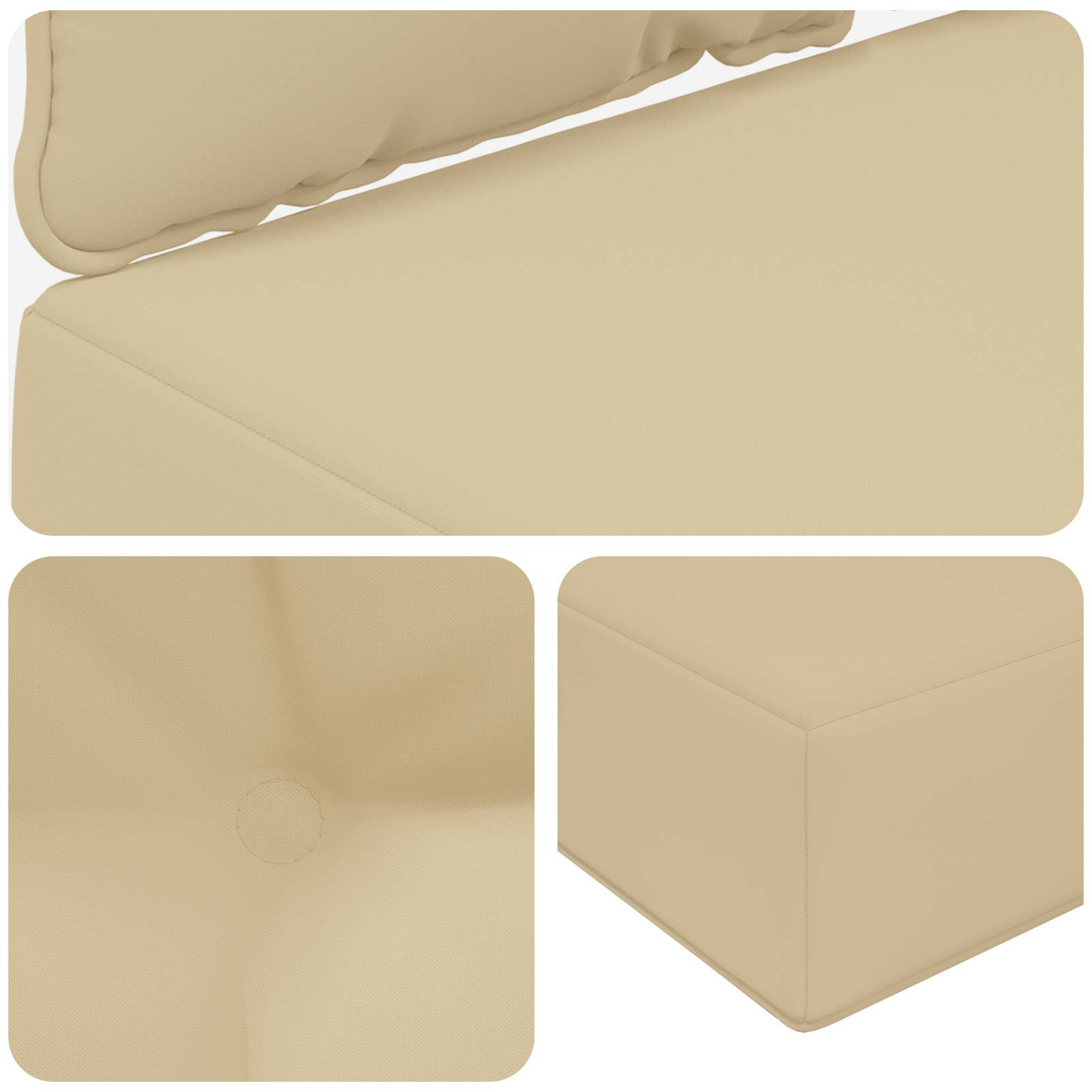 Cuscino per divano da esterno Poliestere Beige 68,5 x 68,5 cm