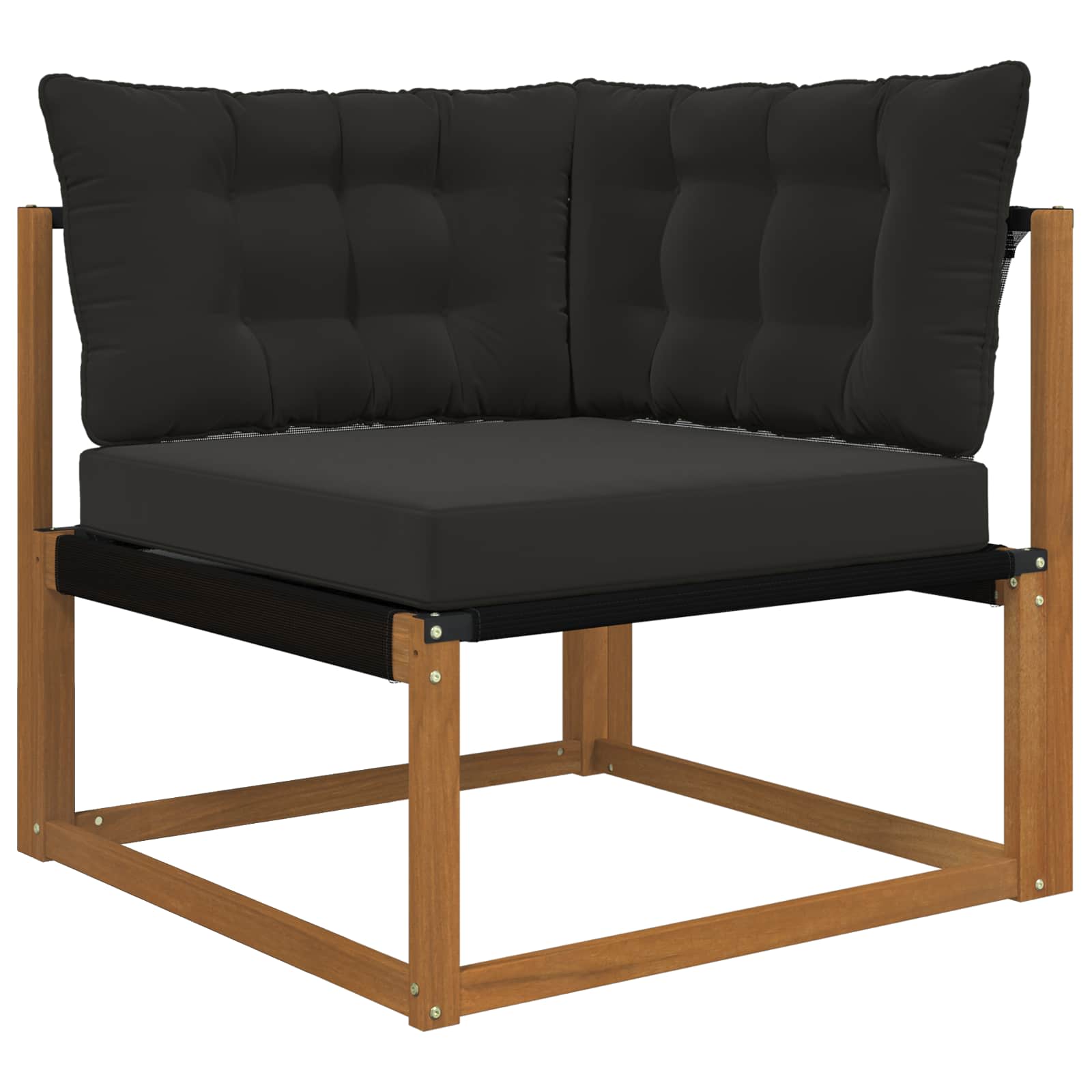 Cuscino per divano da esterno Poliestere Nero 68,5 x 68,5 cm