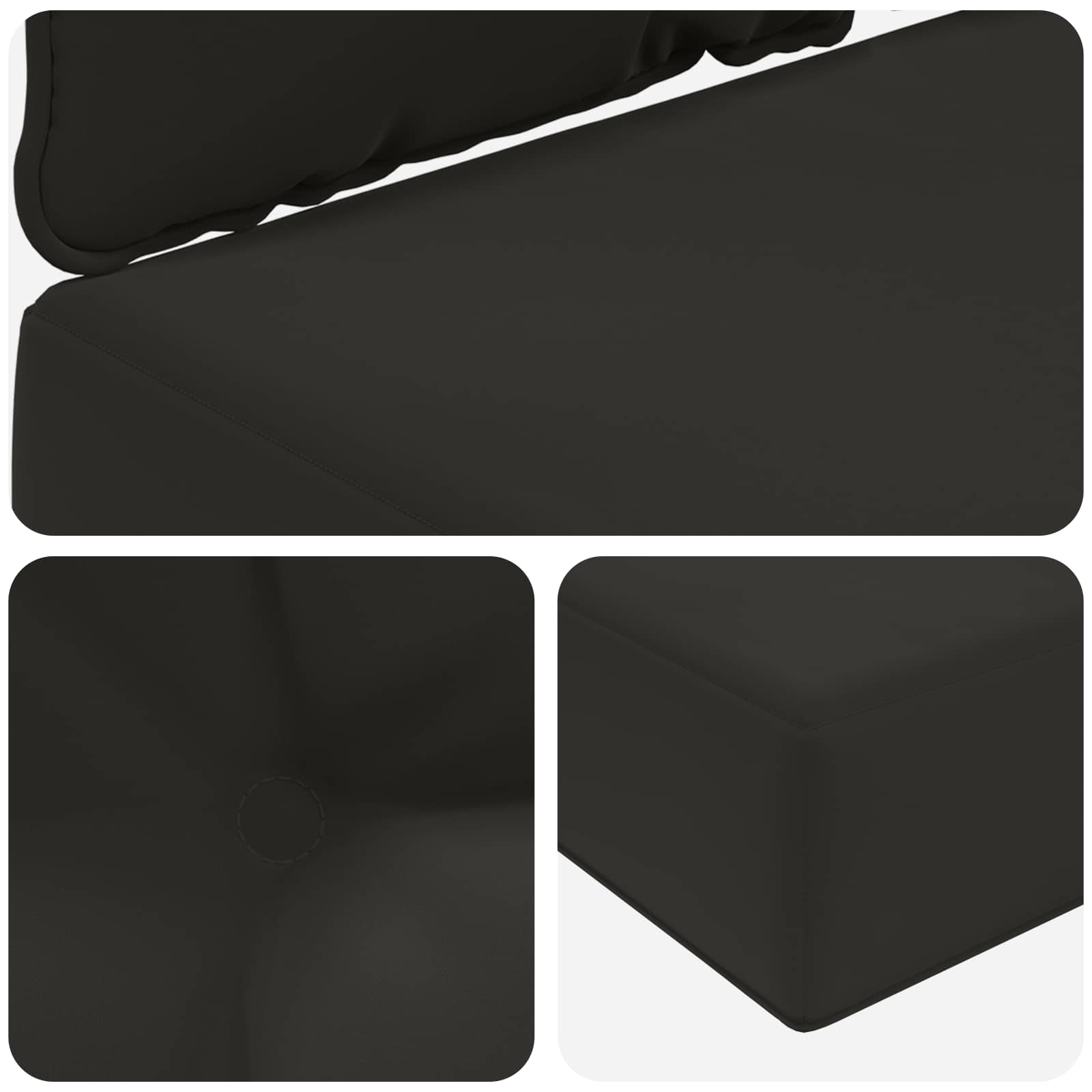 Cuscino per divano da esterno Poliestere Nero 68,5 x 68,5 cm