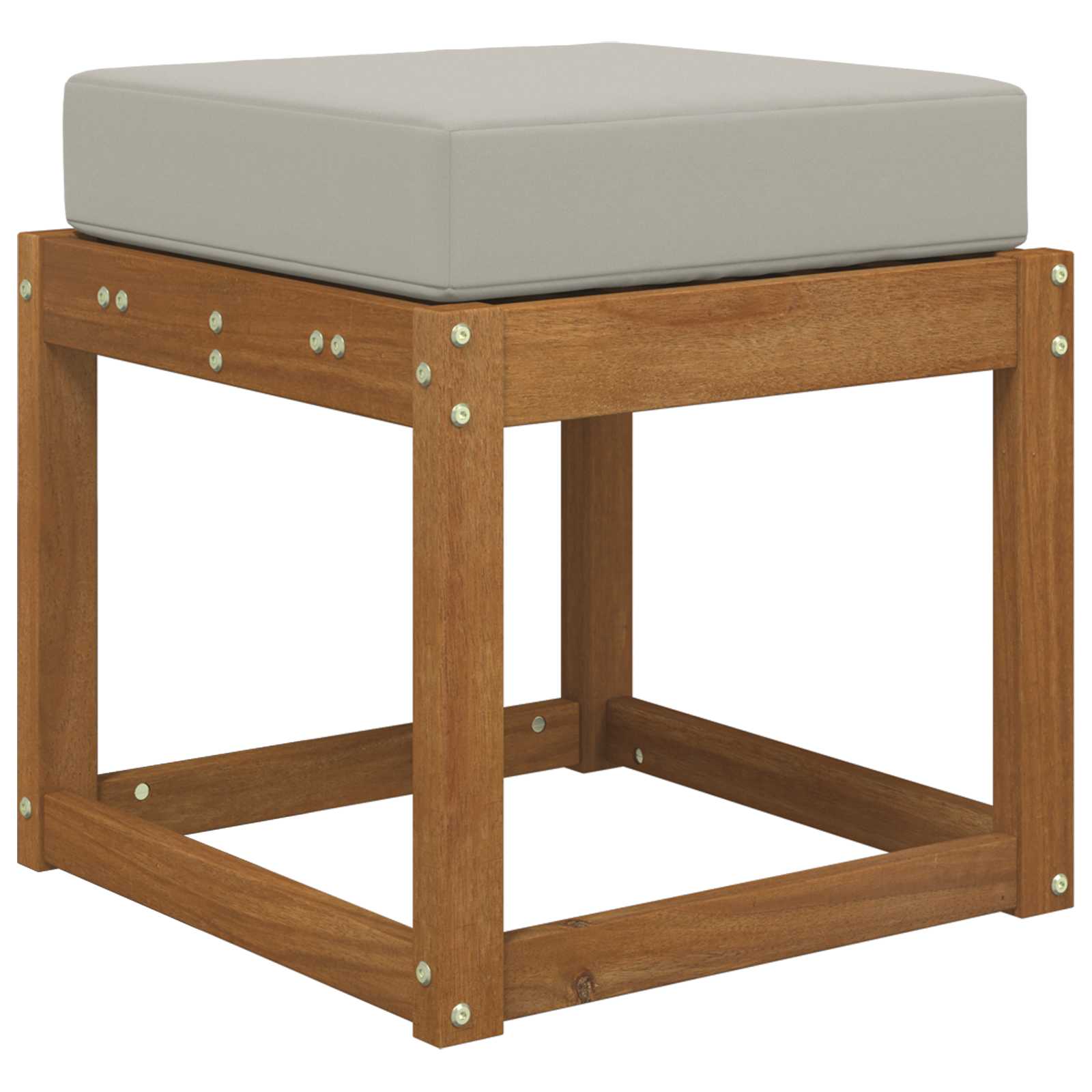 Cuscino da Sedia Esterno 100% Poliestere Grigio 40 x 40 x 8 cm