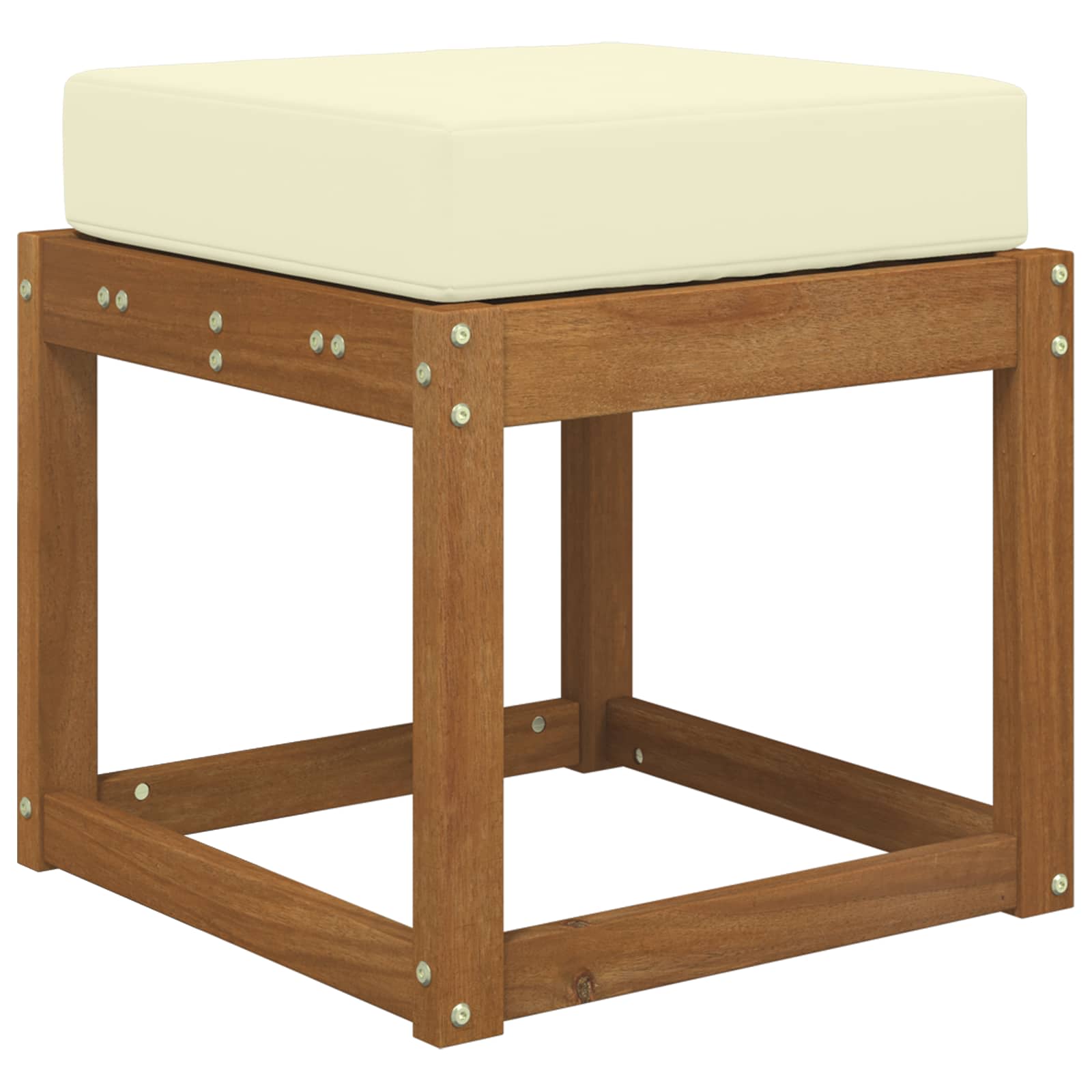 Cuscino da Sedia Esterno 100% Poliestere Crema 40 x 40 x 8 cm