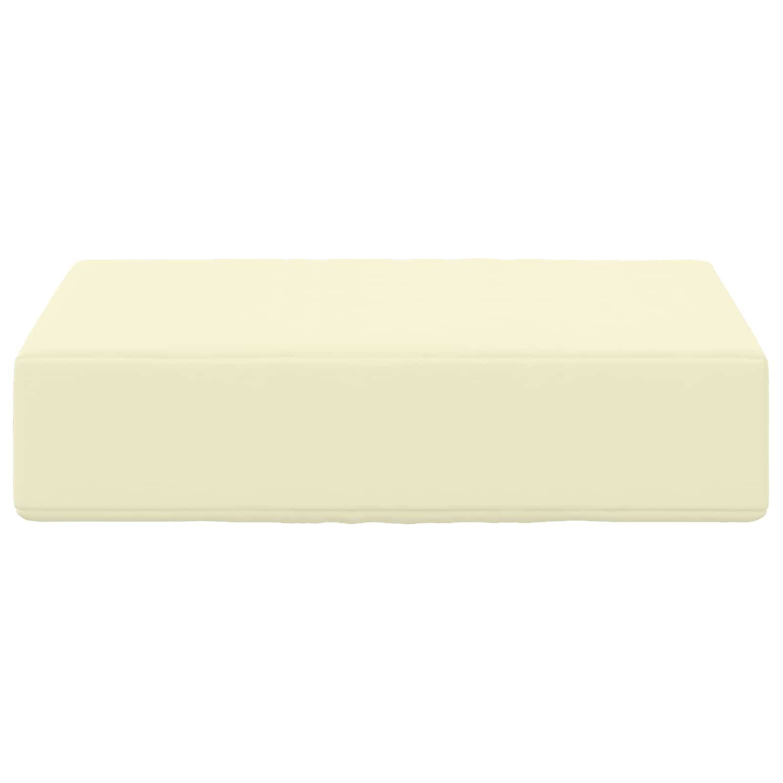 Cuscino da Sedia Esterno 100% Poliestere Crema 40 x 40 x 8 cm