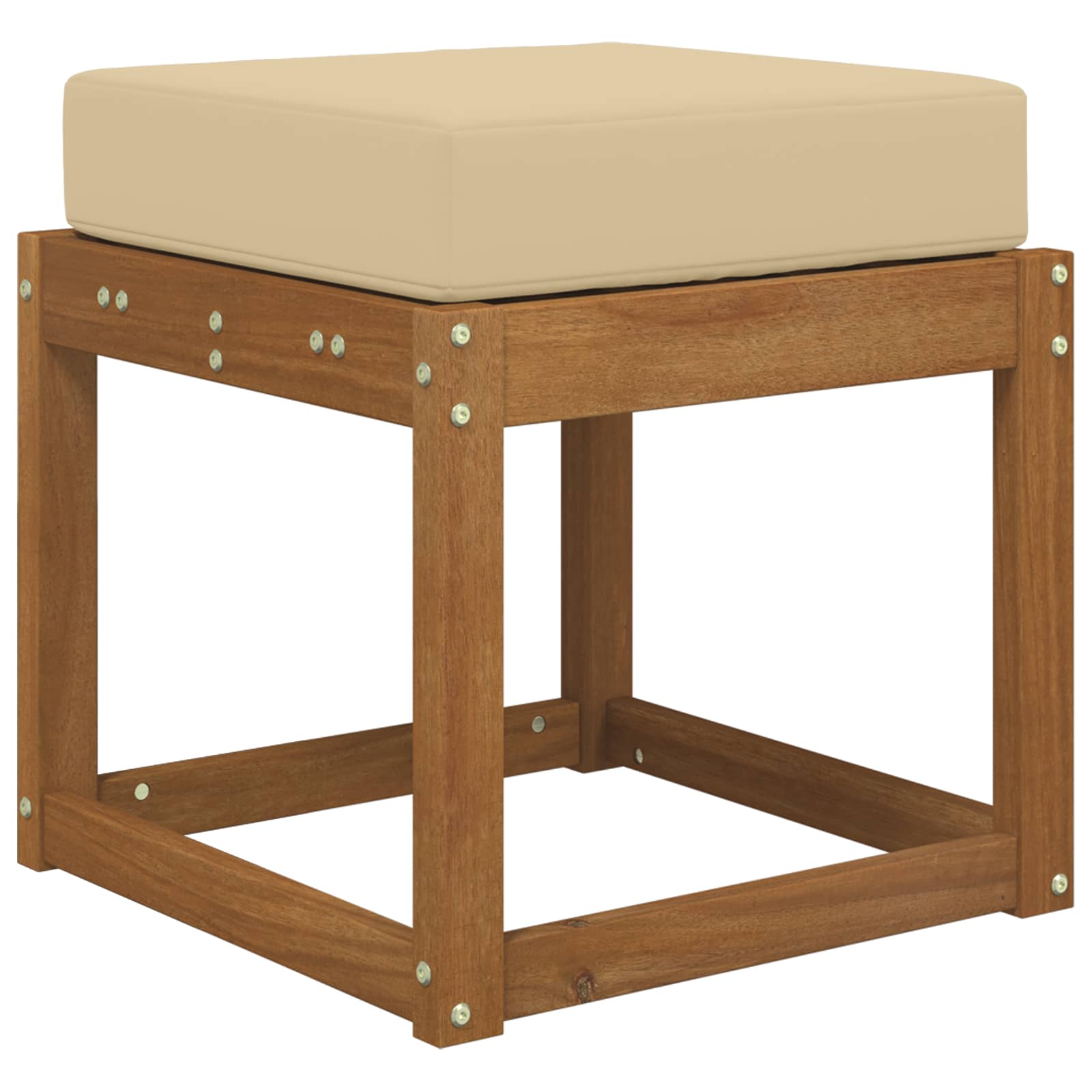 Cuscino da Sedia Esterno 100% Poliestere Beige 40 x 40 x 8 cm