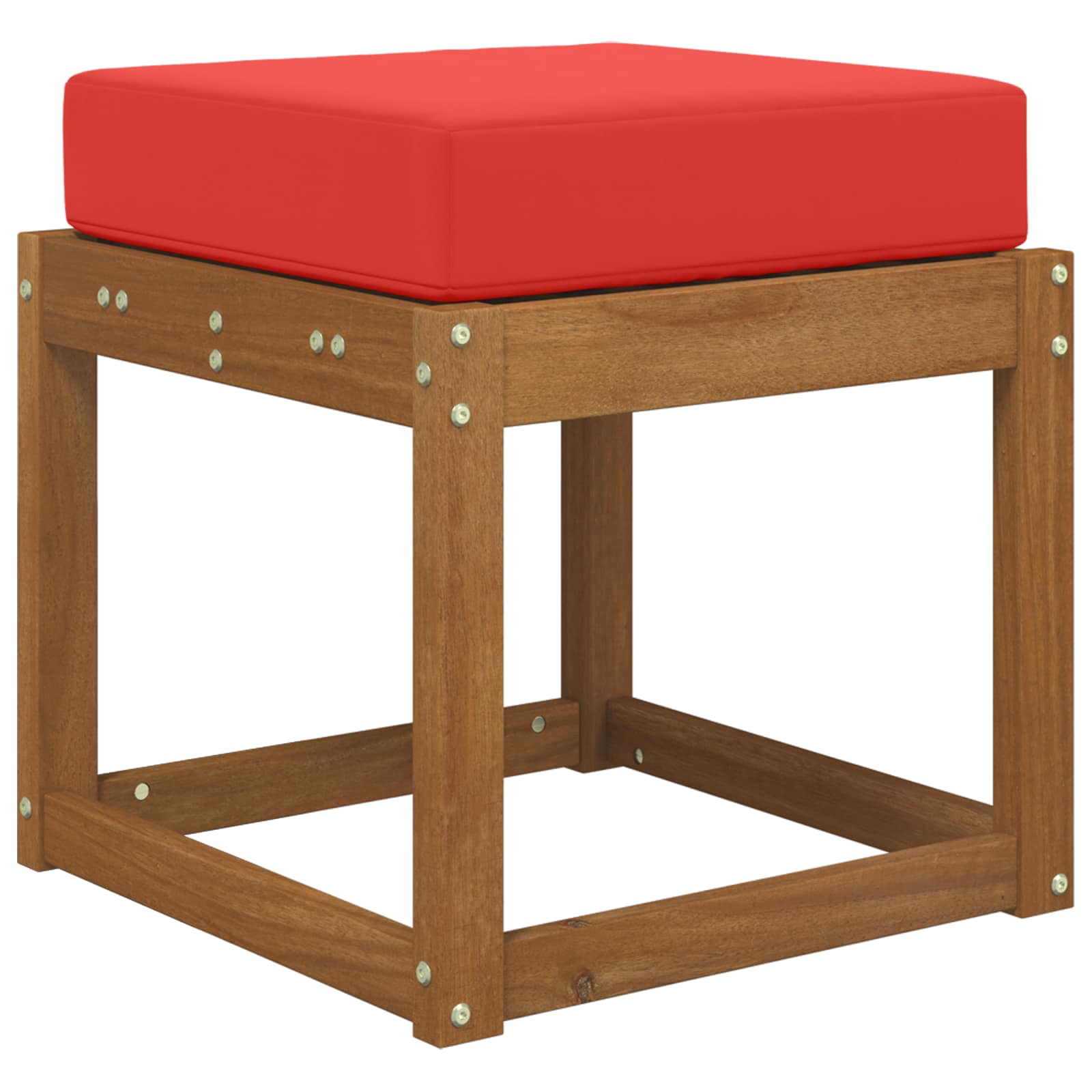 Cuscino da Sedia Esterno 100% Poliestere Rosso 40 x 40 x 8 cm