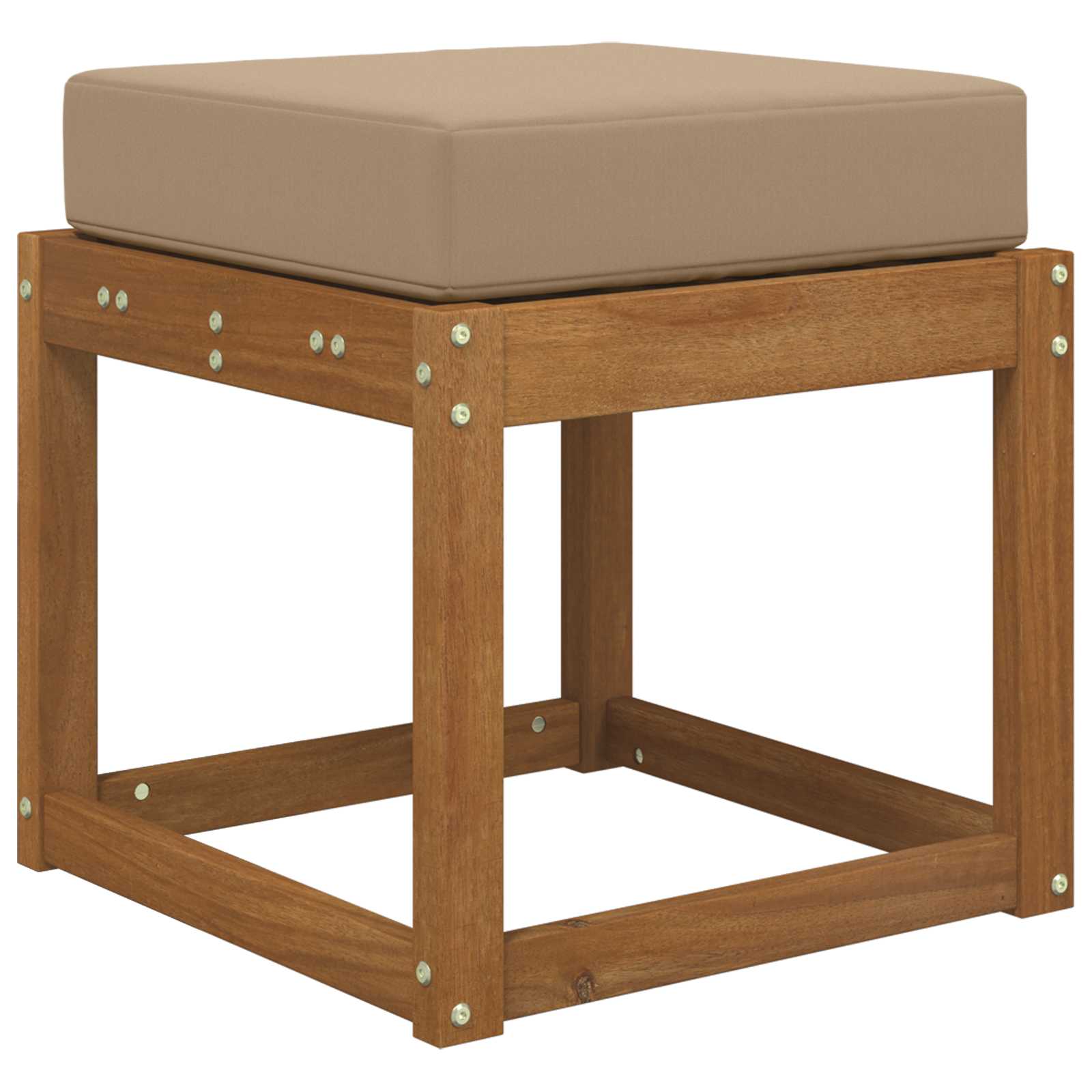 Cuscino da Sedia Esterno 100% Poliestere Tortora 40 x 40 x 8 cm