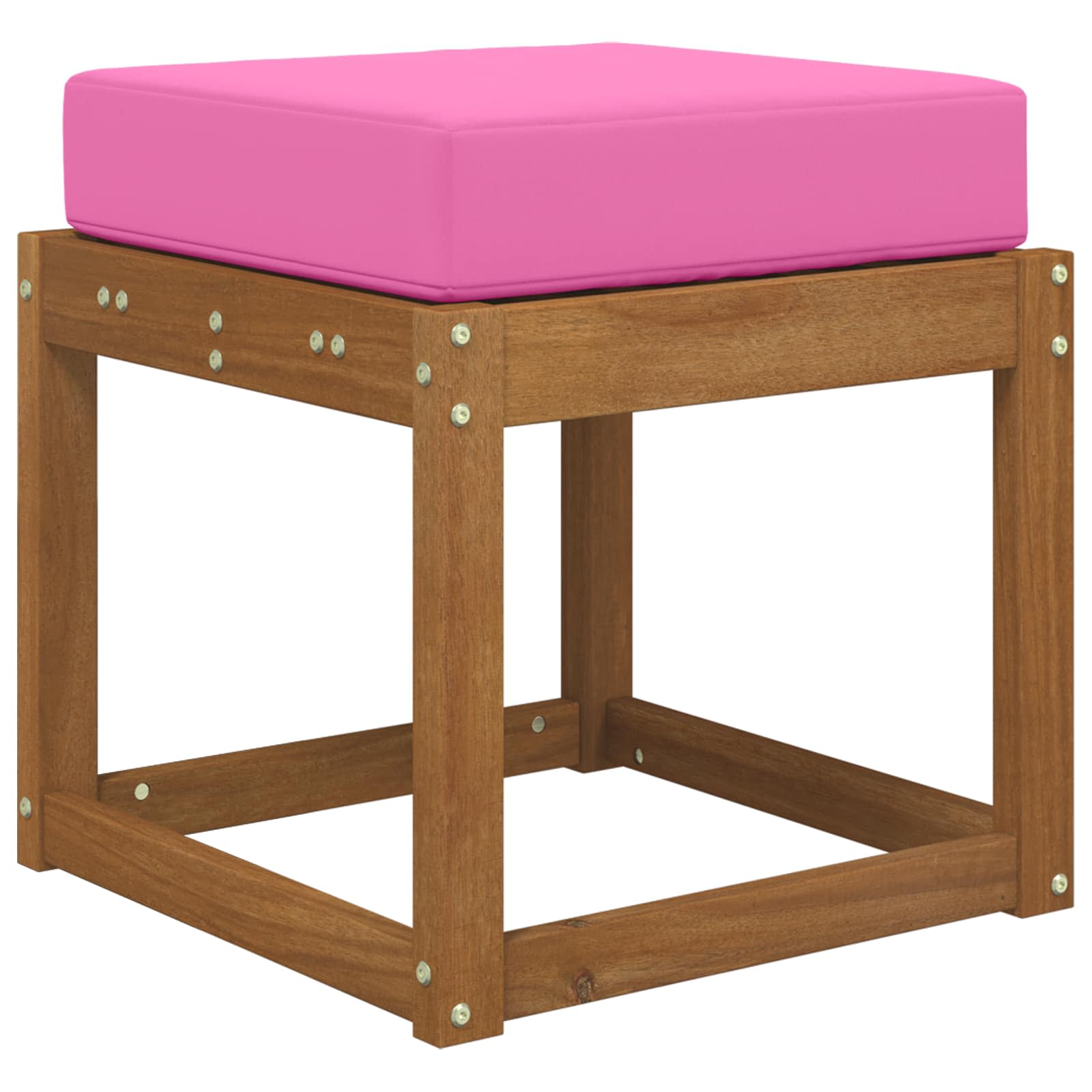 Cuscino da Sedia Esterno 100% Poliestere Rosa 40 x 40 x 8 cm