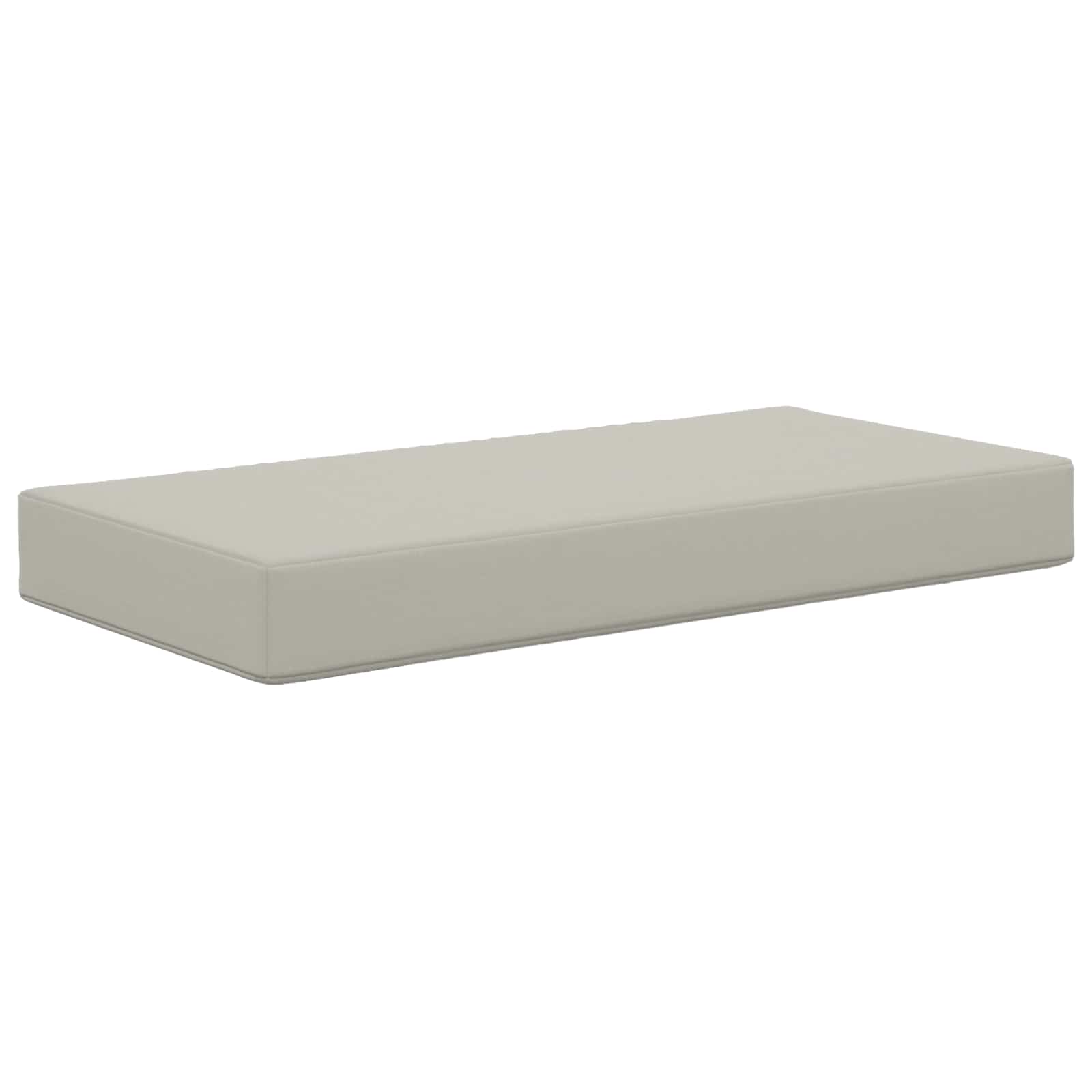 Cuscino da Sedia Esterno 100% Poliestere Grigio 80 x 40 x 8 cm