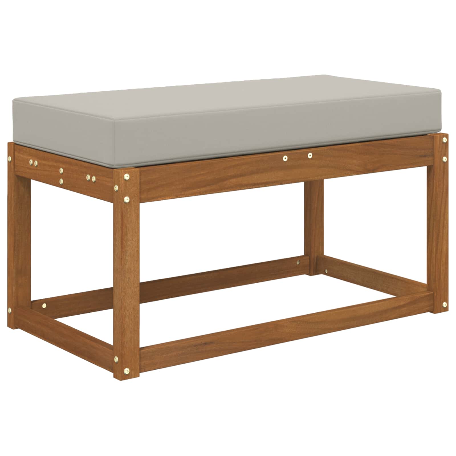 Cuscino da Sedia Esterno 100% Poliestere Grigio 80 x 40 x 8 cm