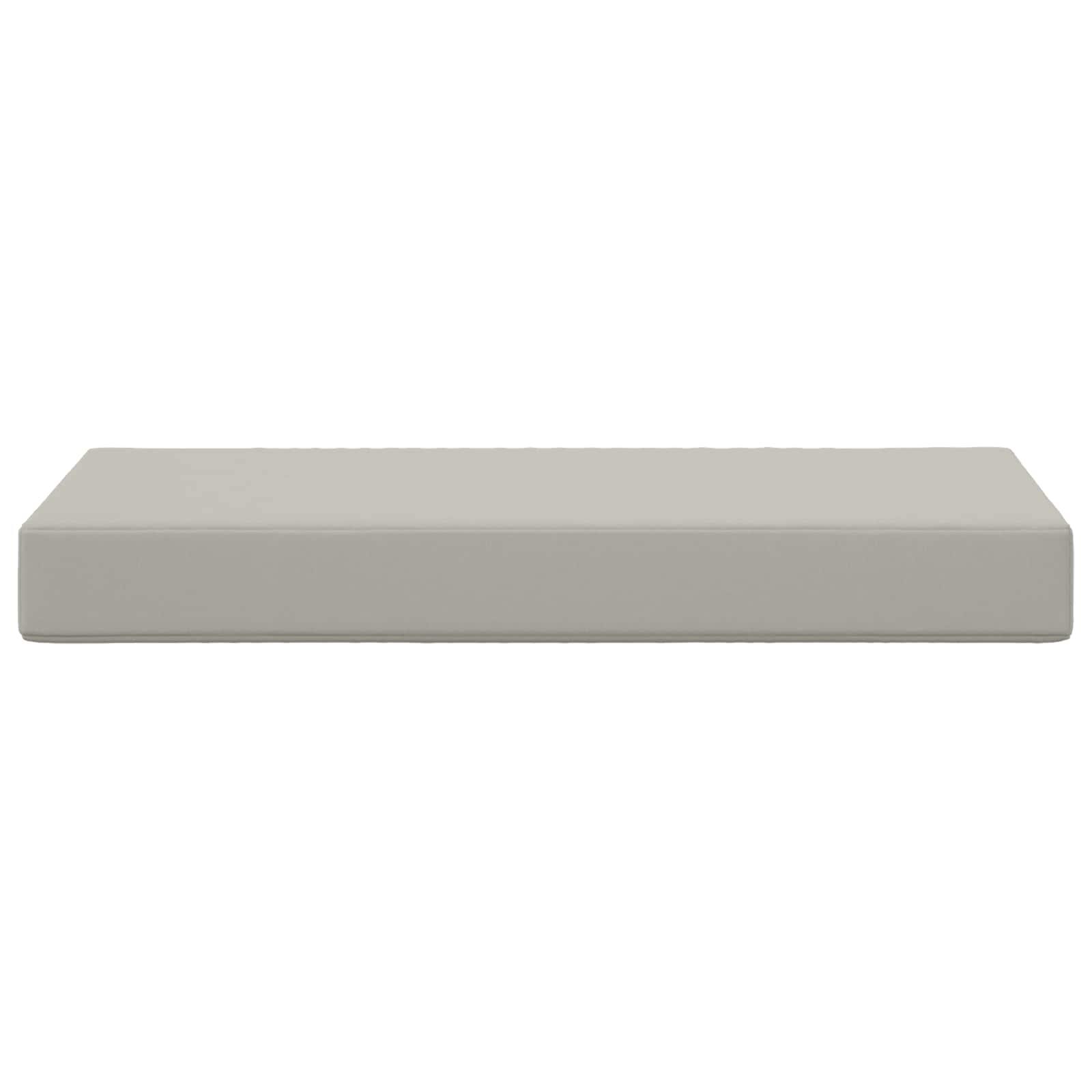 Cuscino da Sedia Esterno 100% Poliestere Grigio 80 x 40 x 8 cm