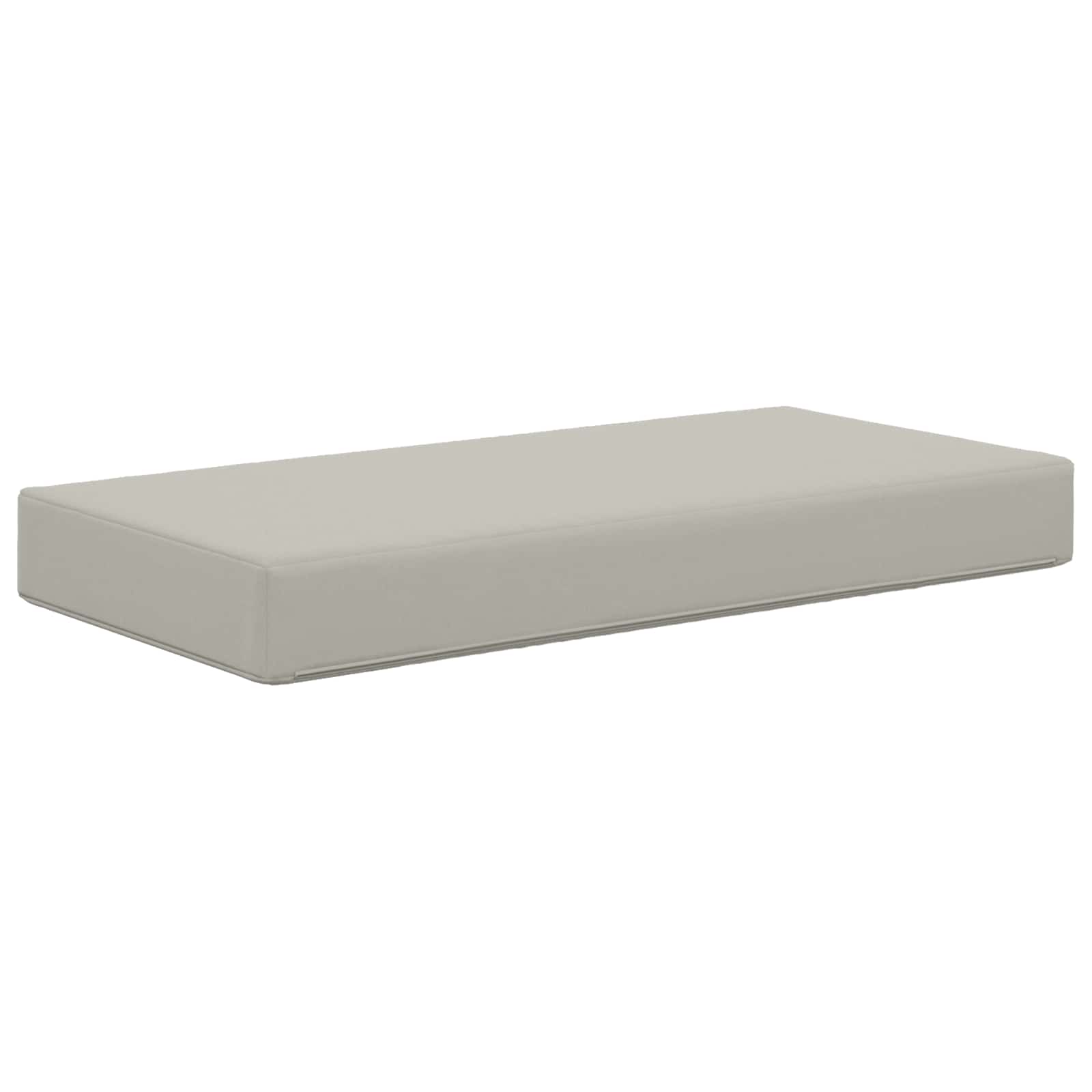 Cuscino da Sedia Esterno 100% Poliestere Grigio 80 x 40 x 8 cm