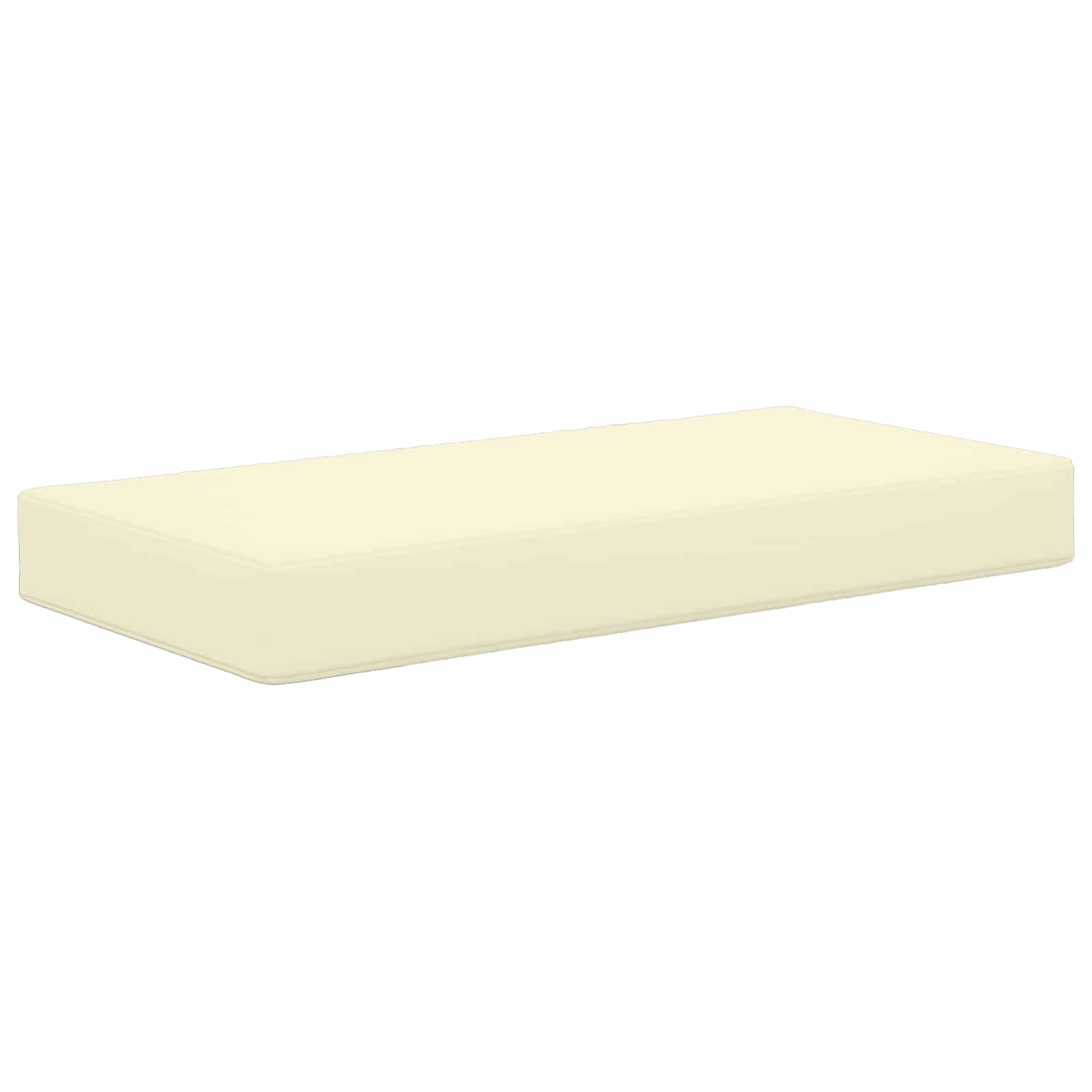 Cuscino da Sedia Esterno 100% Poliestere Crema 80 x 40 x 8 cm