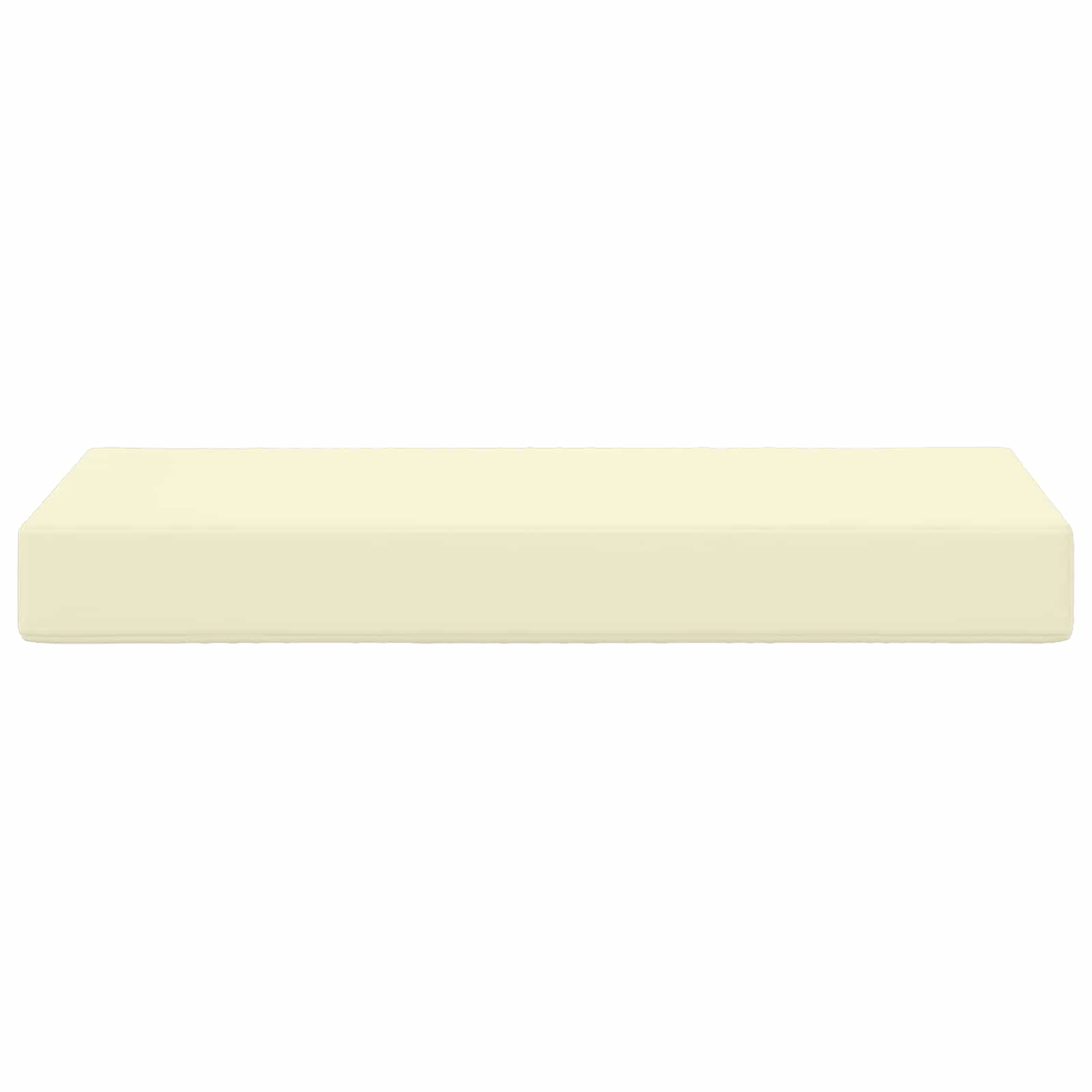 Cuscino da Sedia Esterno 100% Poliestere Crema 80 x 40 x 8 cm